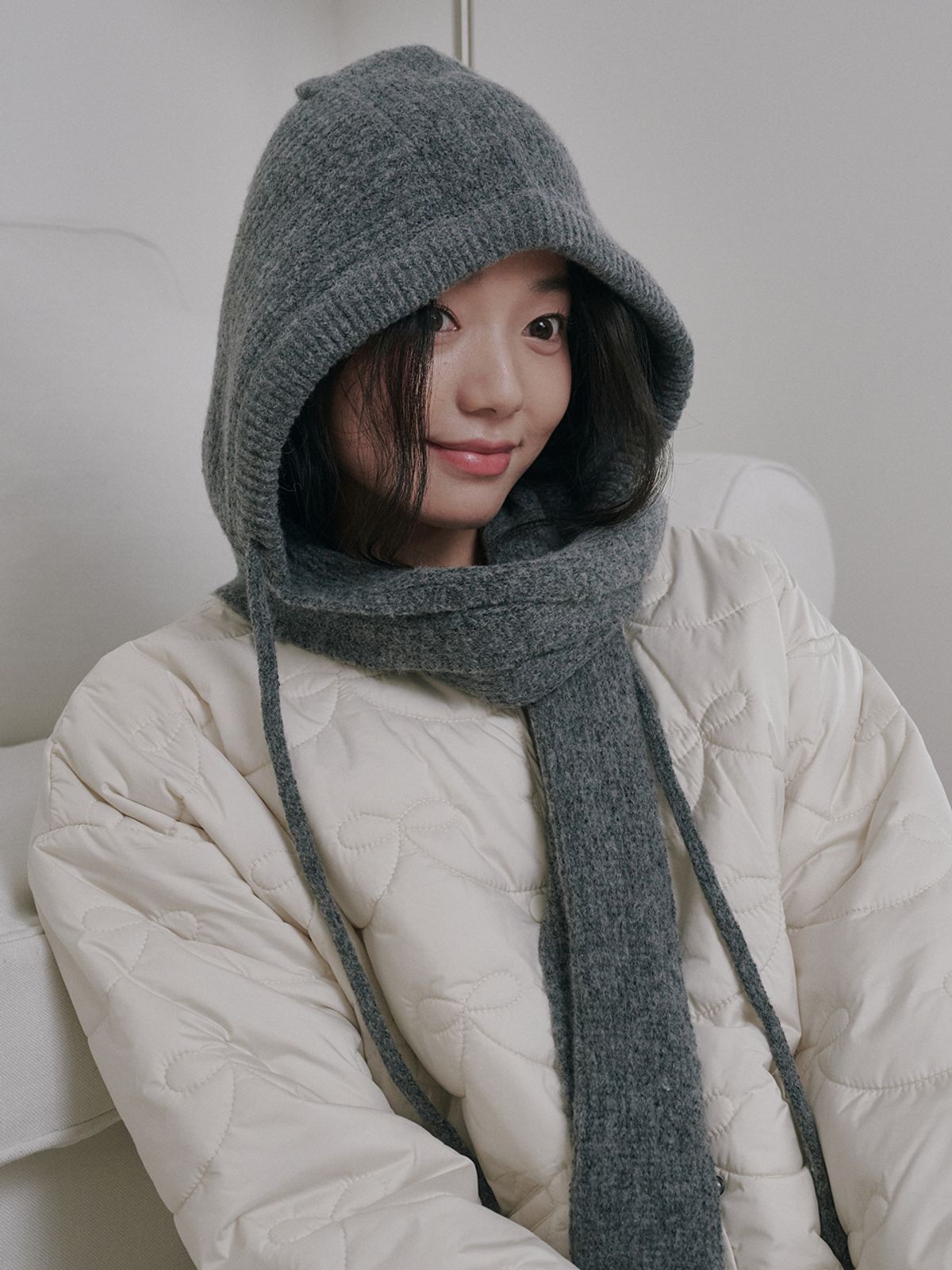 올인컴플리트(ALLINCOMPLETE) 베이직 머플러 바라클라바 (그레이)