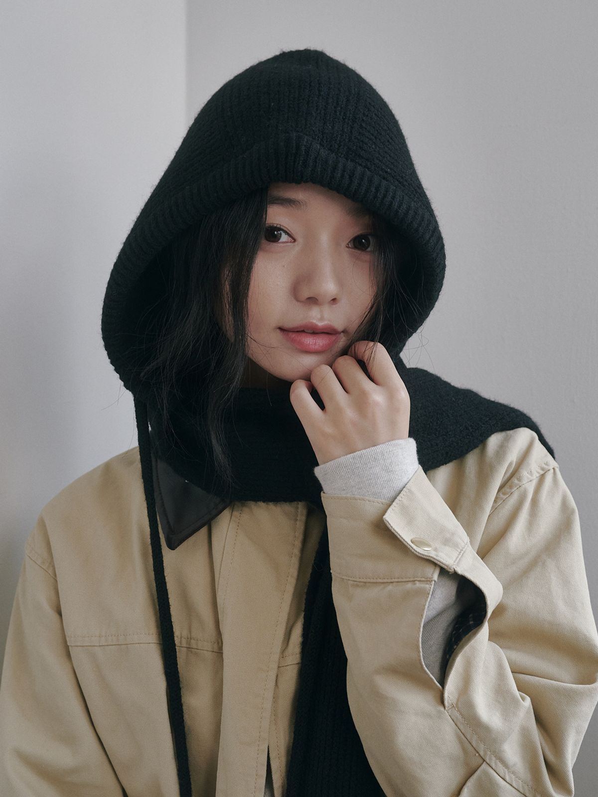 올인컴플리트(ALLINCOMPLETE) 베이직 머플러 바라클라바 (블랙)