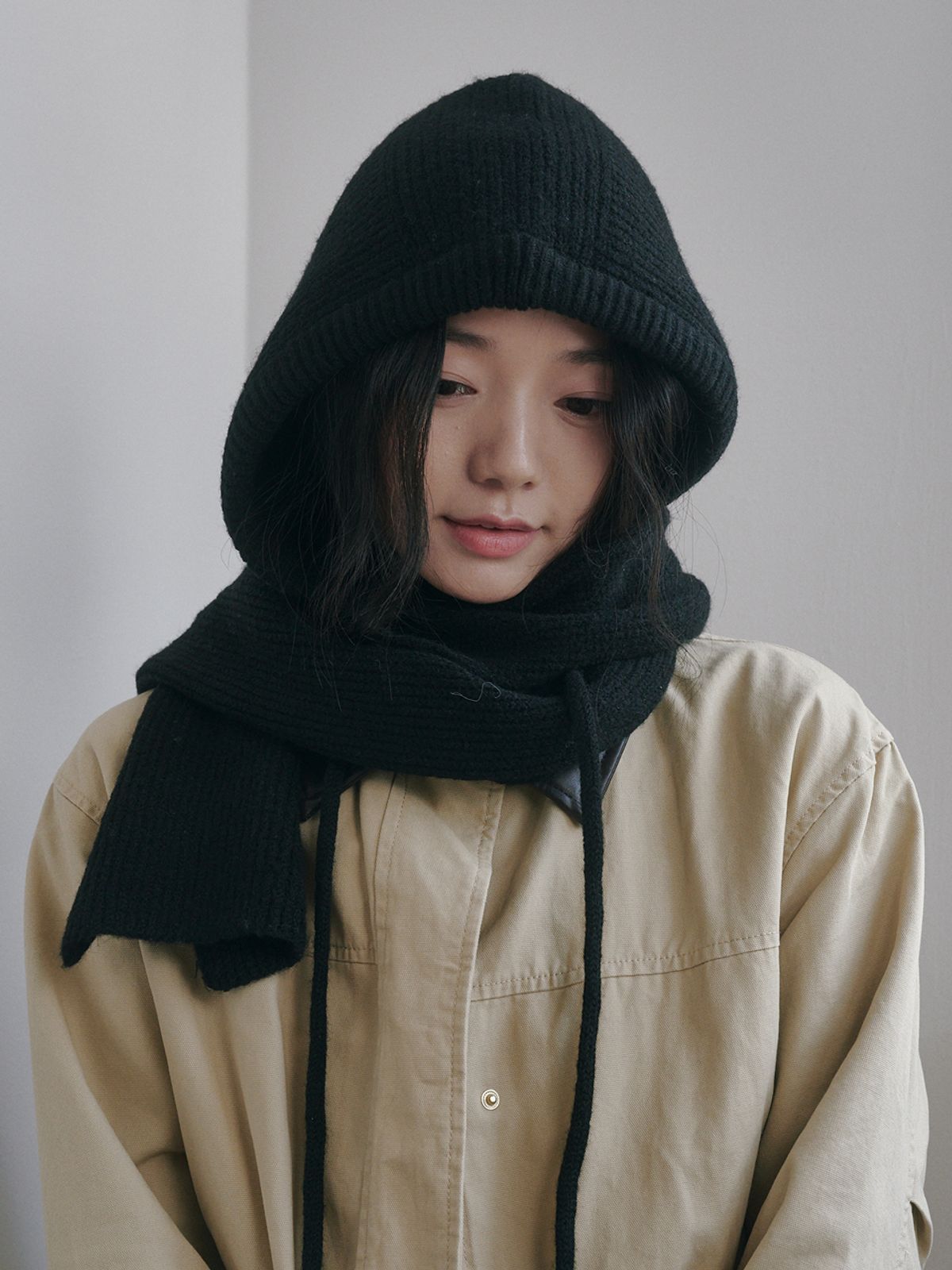 올인컴플리트(ALLINCOMPLETE) 베이직 머플러 바라클라바 (블랙)