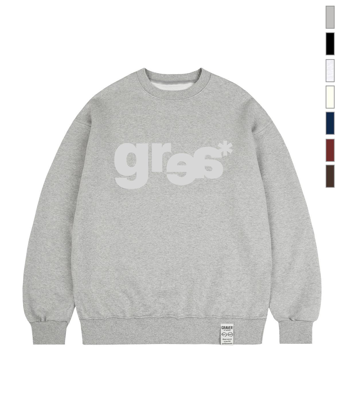 그레이버(GRAVER) [UNISEX]GRAE-S WIDE 맨투맨_7color