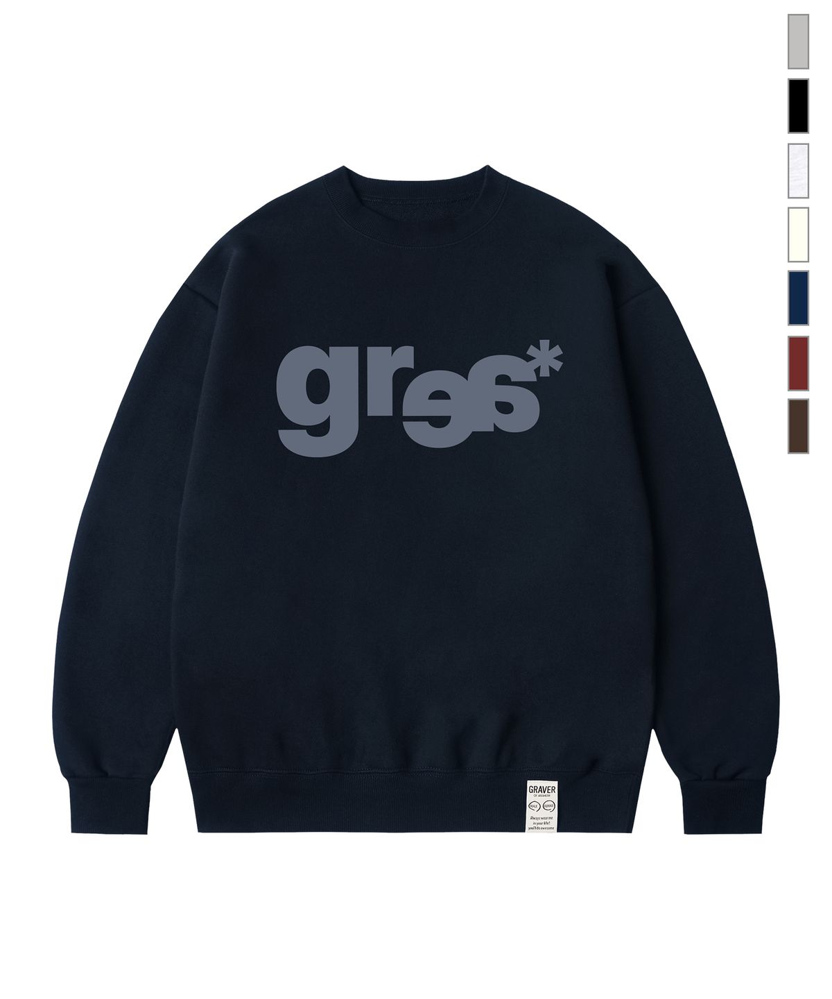 그레이버(GRAVER) [UNISEX]GRAE-S WIDE 맨투맨_7color