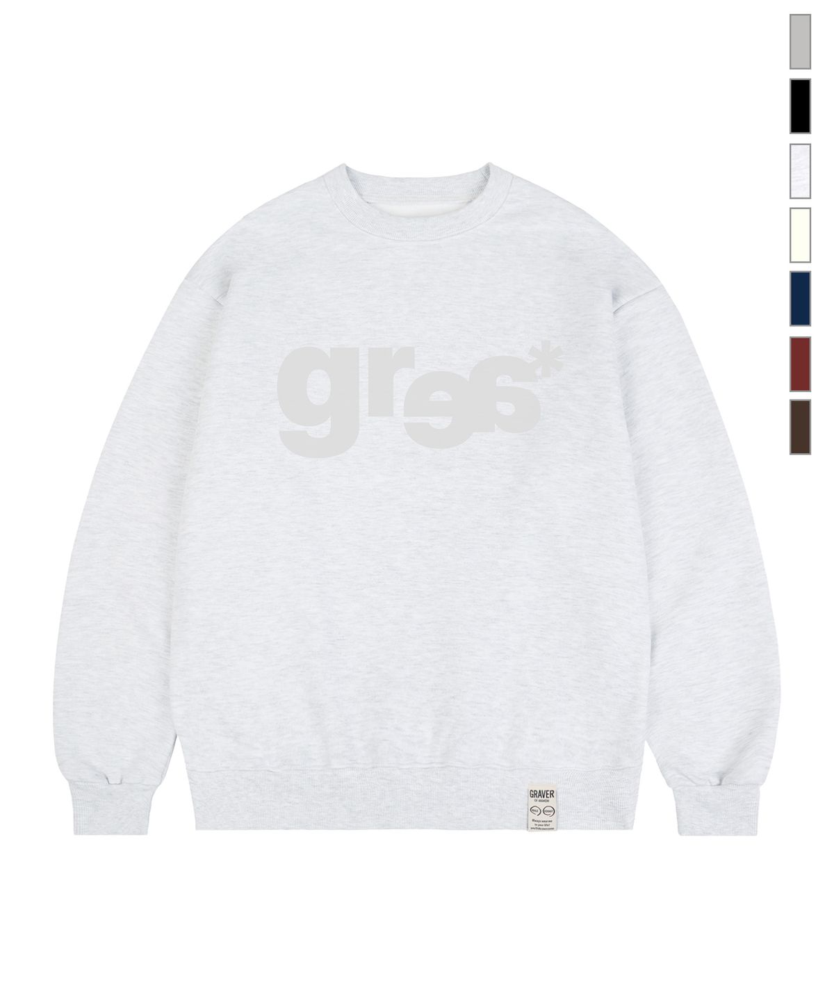 그레이버(GRAVER) [UNISEX]GRAE-S WIDE 맨투맨_7color