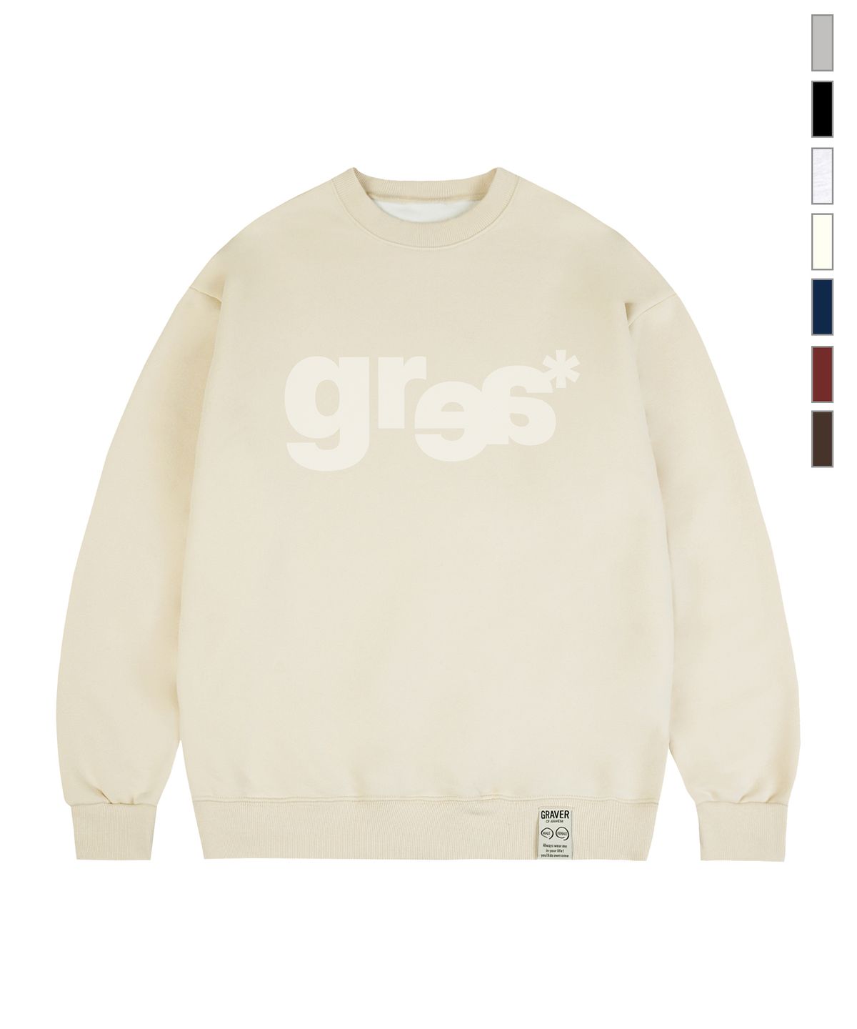 그레이버(GRAVER) [UNISEX]GRAE-S WIDE 맨투맨_7color