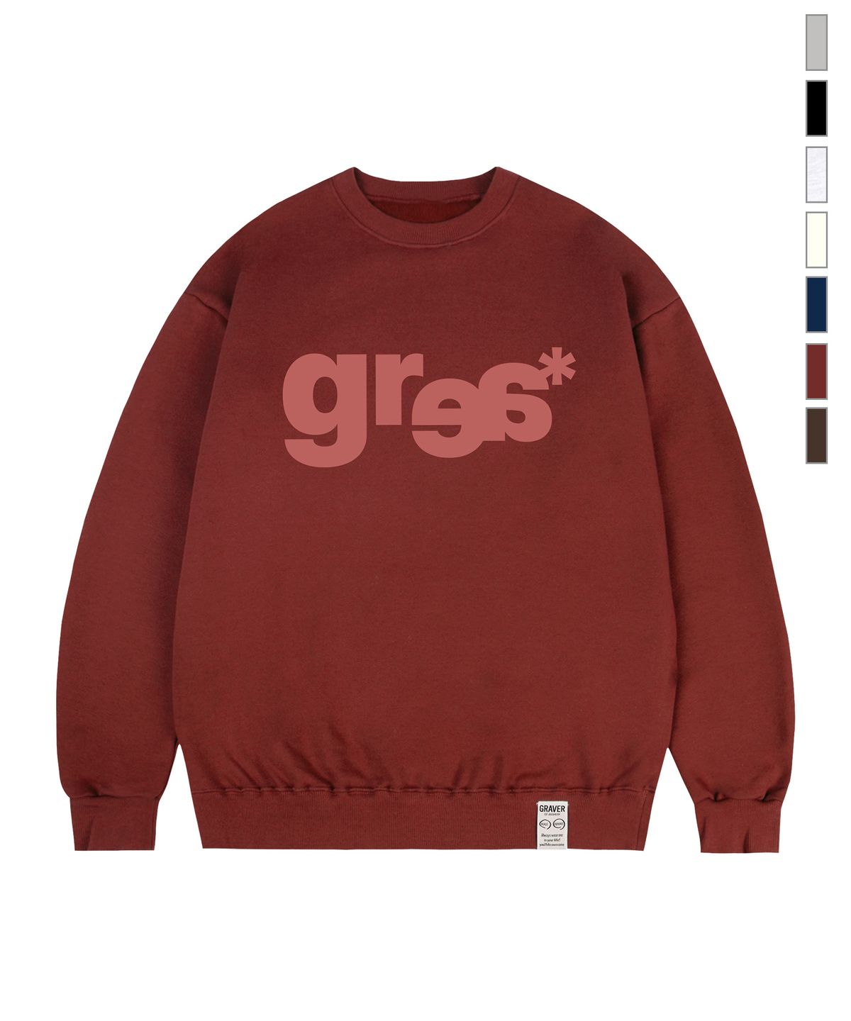 그레이버(GRAVER) [UNISEX]GRAE-S WIDE 맨투맨_7color