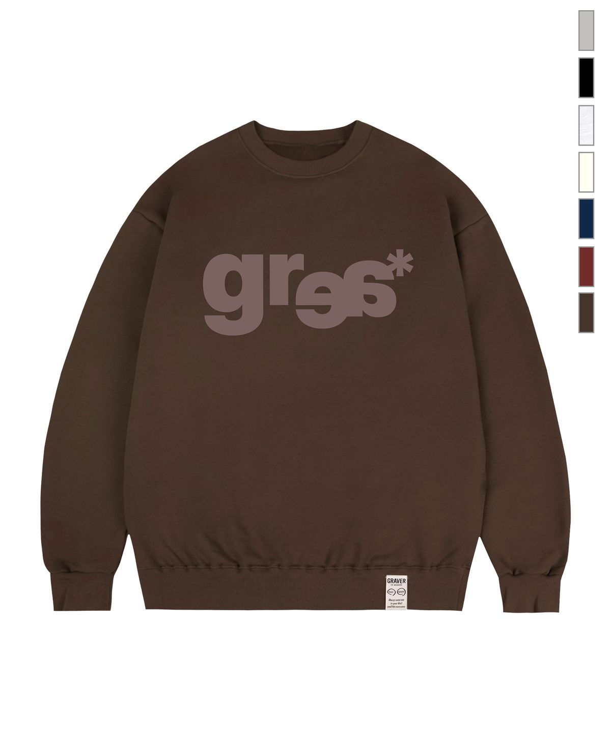 그레이버(GRAVER) [UNISEX]GRAE-S WIDE 맨투맨_7color