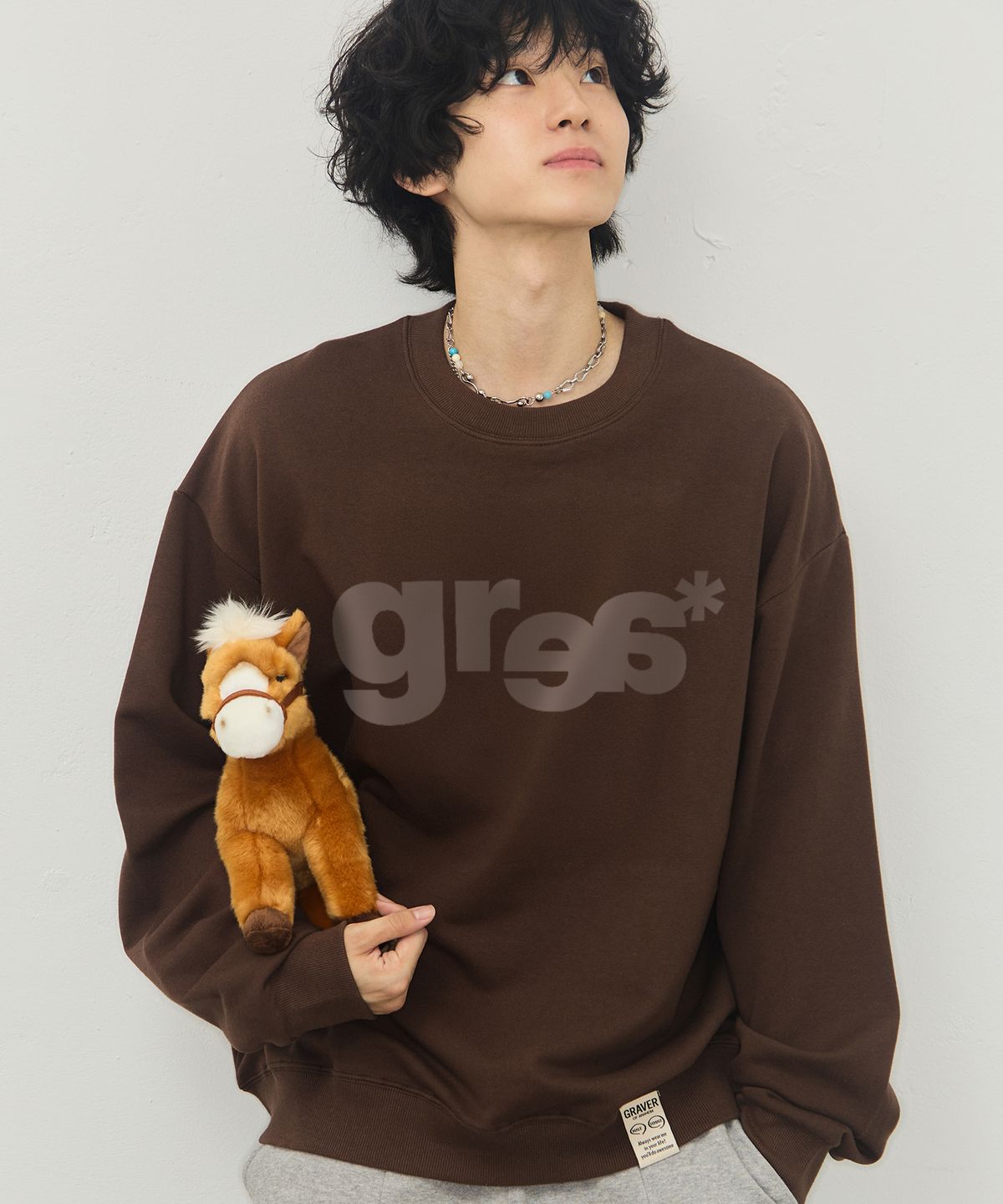 그레이버(GRAVER) [UNISEX]GRAE-S WIDE 맨투맨_7color