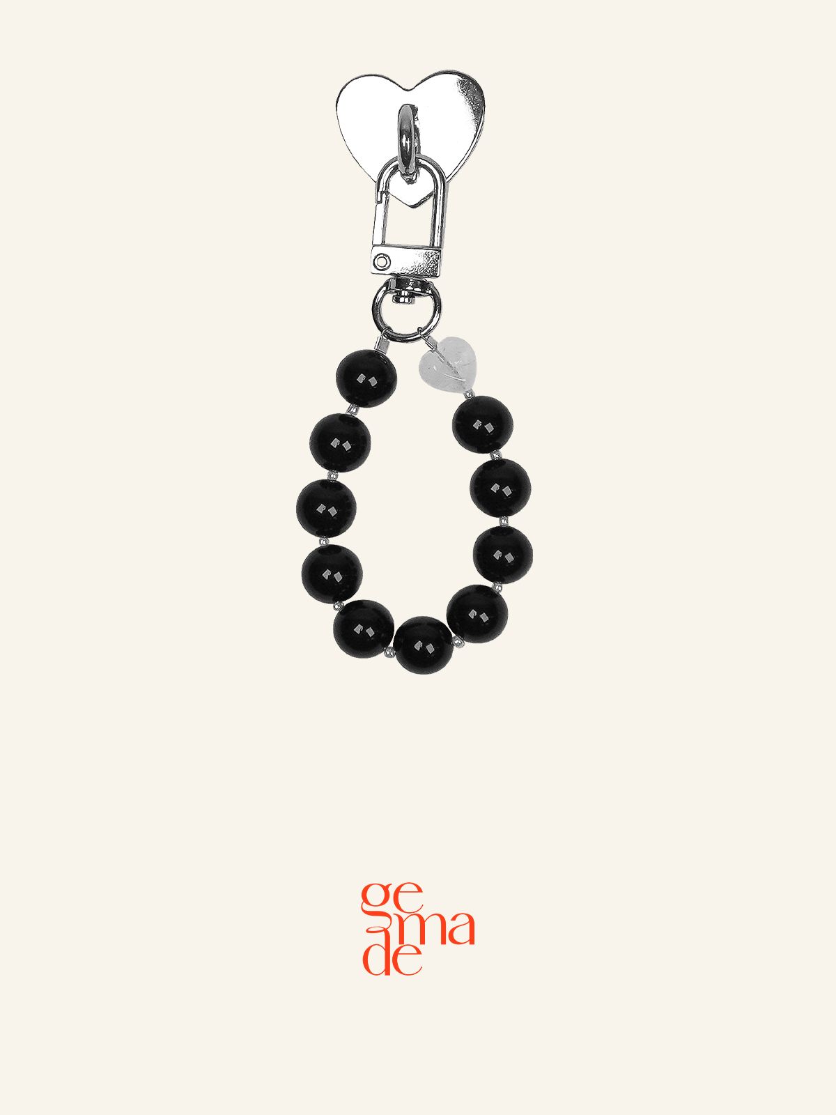 제마드(GEMADE) Onyx heart keyring #G001