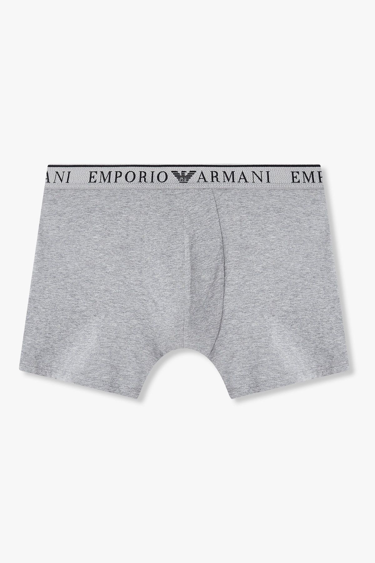 엠포리오 아르마니 언더웨어(EMPORIO ARMANI UNDERWEAR) 남성 로고 밴딩 코튼 드로즈_그레이 0815312078