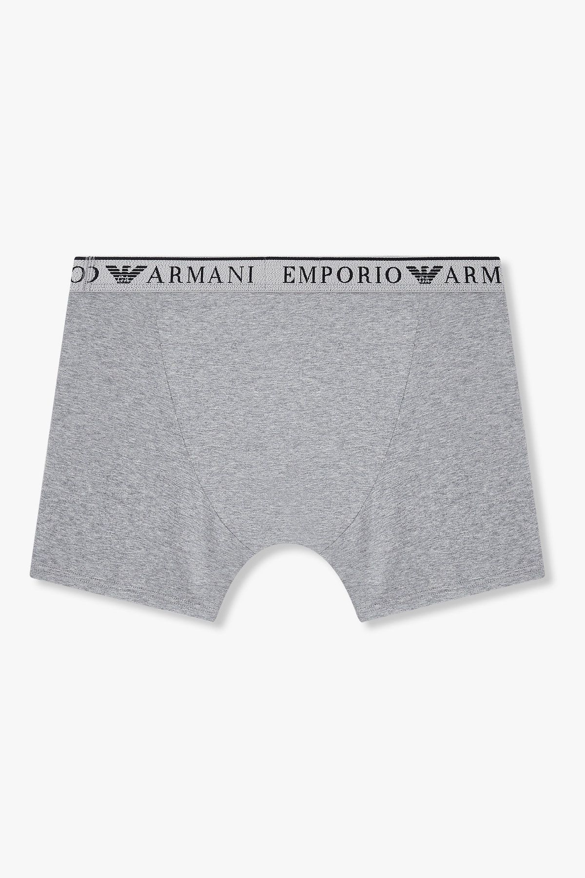 엠포리오 아르마니 언더웨어(EMPORIO ARMANI UNDERWEAR) 남성 로고 밴딩 코튼 드로즈_그레이 0815312078