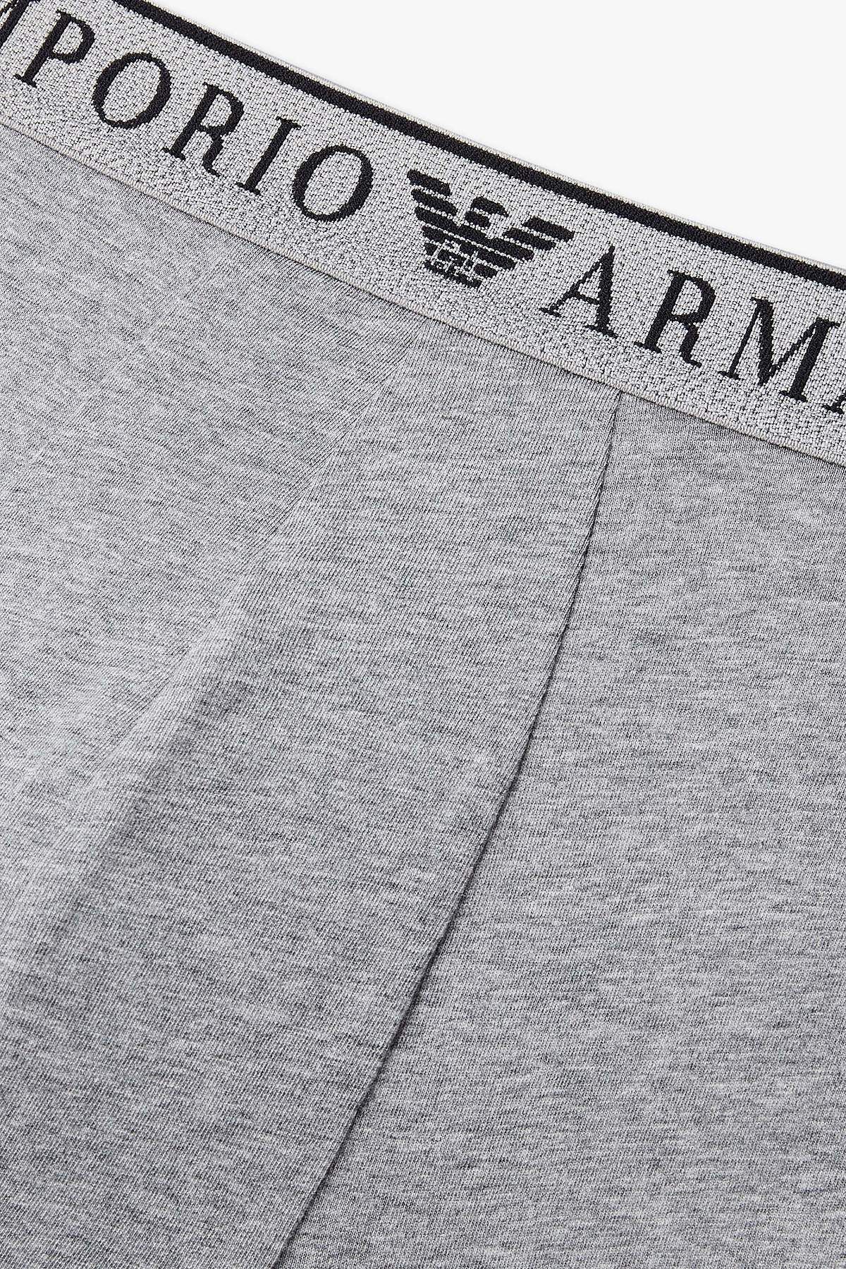 엠포리오 아르마니 언더웨어(EMPORIO ARMANI UNDERWEAR) 남성 로고 밴딩 코튼 드로즈_그레이 0815312078