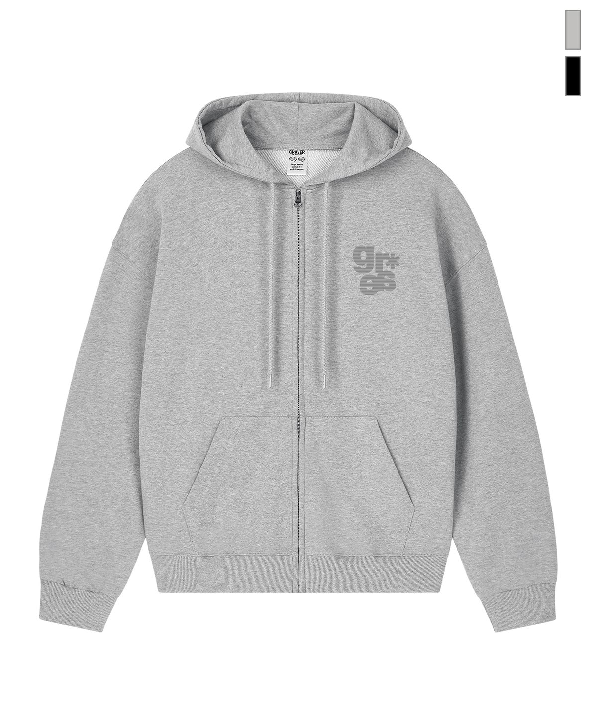 그레이버(GRAVER) [UNISEX]GRAE-S 스몰 스트라이프 후드집업_2color