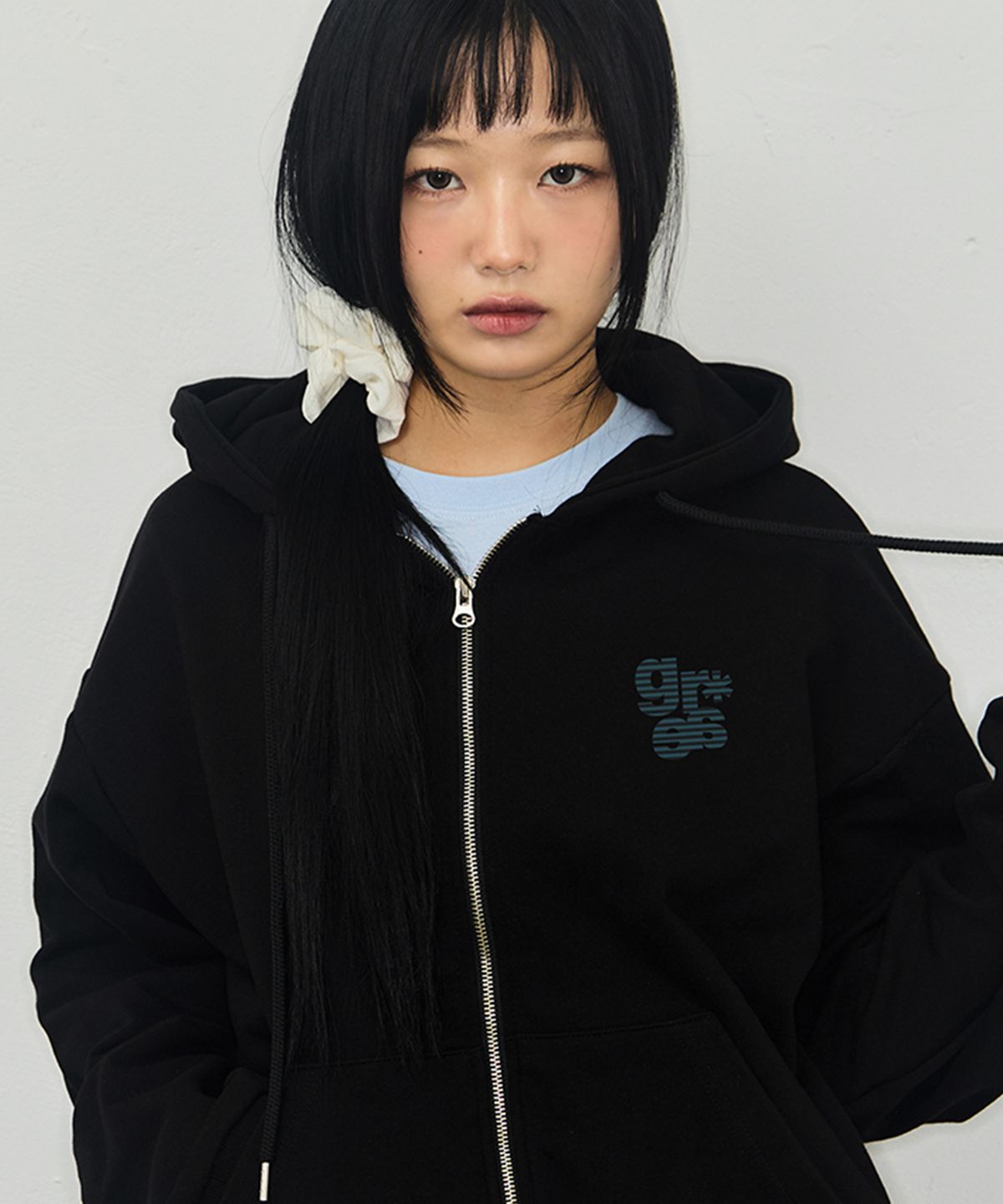 그레이버(GRAVER) [UNISEX]GRAE-S 스몰 스트라이프 후드집업_그레이