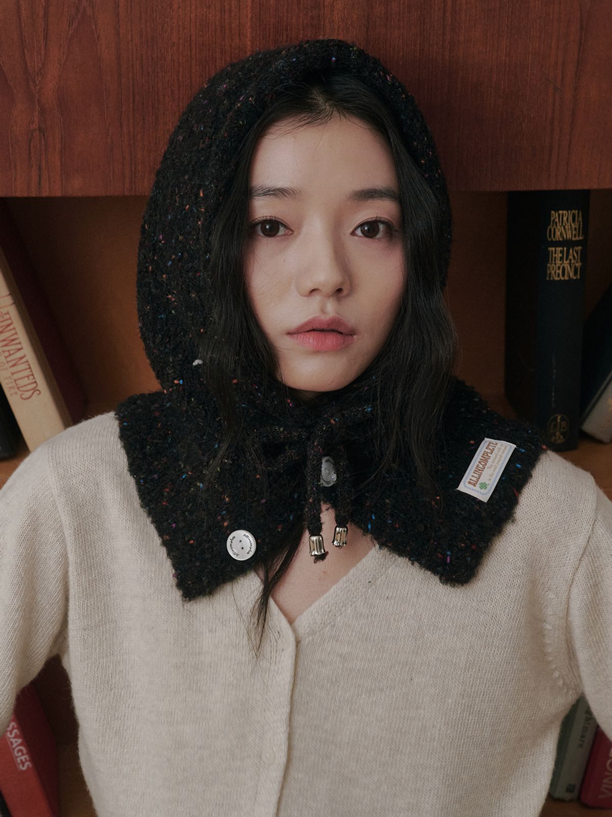 올인컴플리트(ALLINCOMPLETE) 패밀리 스프링클 부클 바라클라바 어덜트 (블랙)