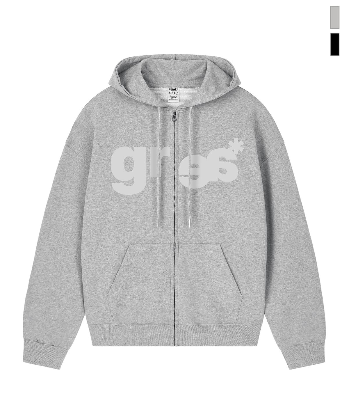 그레이버(GRAVER) [UNISEX]GRAE-S WIDE 후드집업_2color