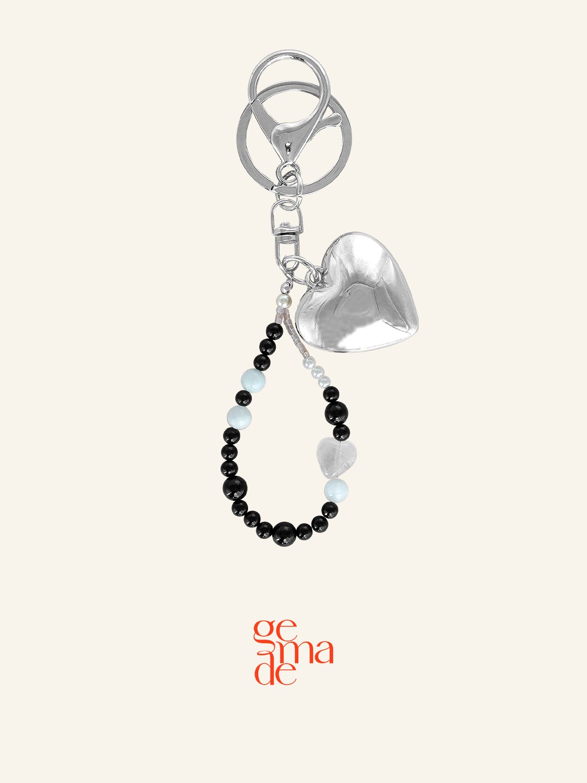 제마드(GEMADE) Aqua heart keyring #G003