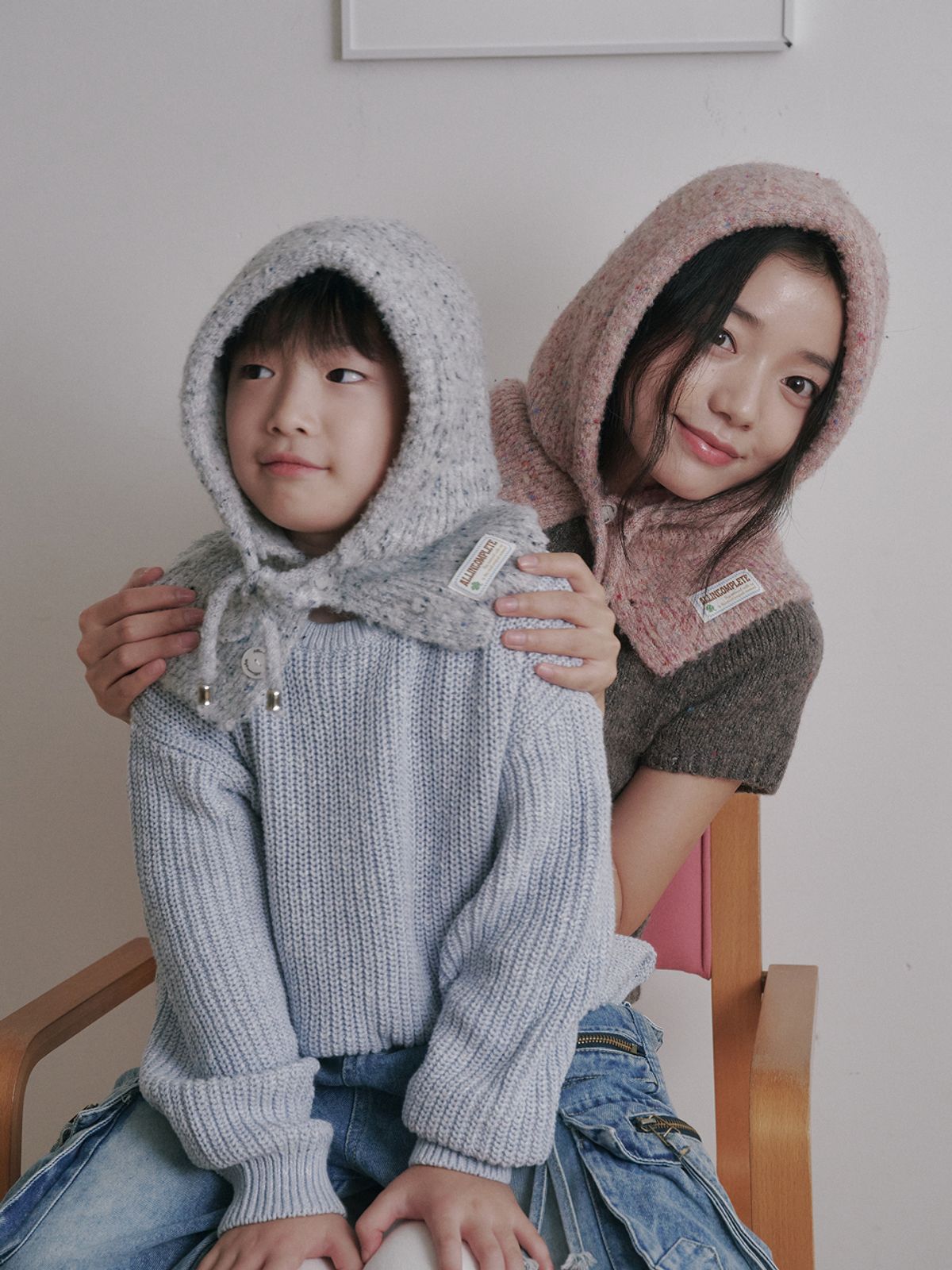 올인컴플리트(ALLINCOMPLETE) 패밀리 스프링클 부클 바라클라바 세트 (5 컬러)