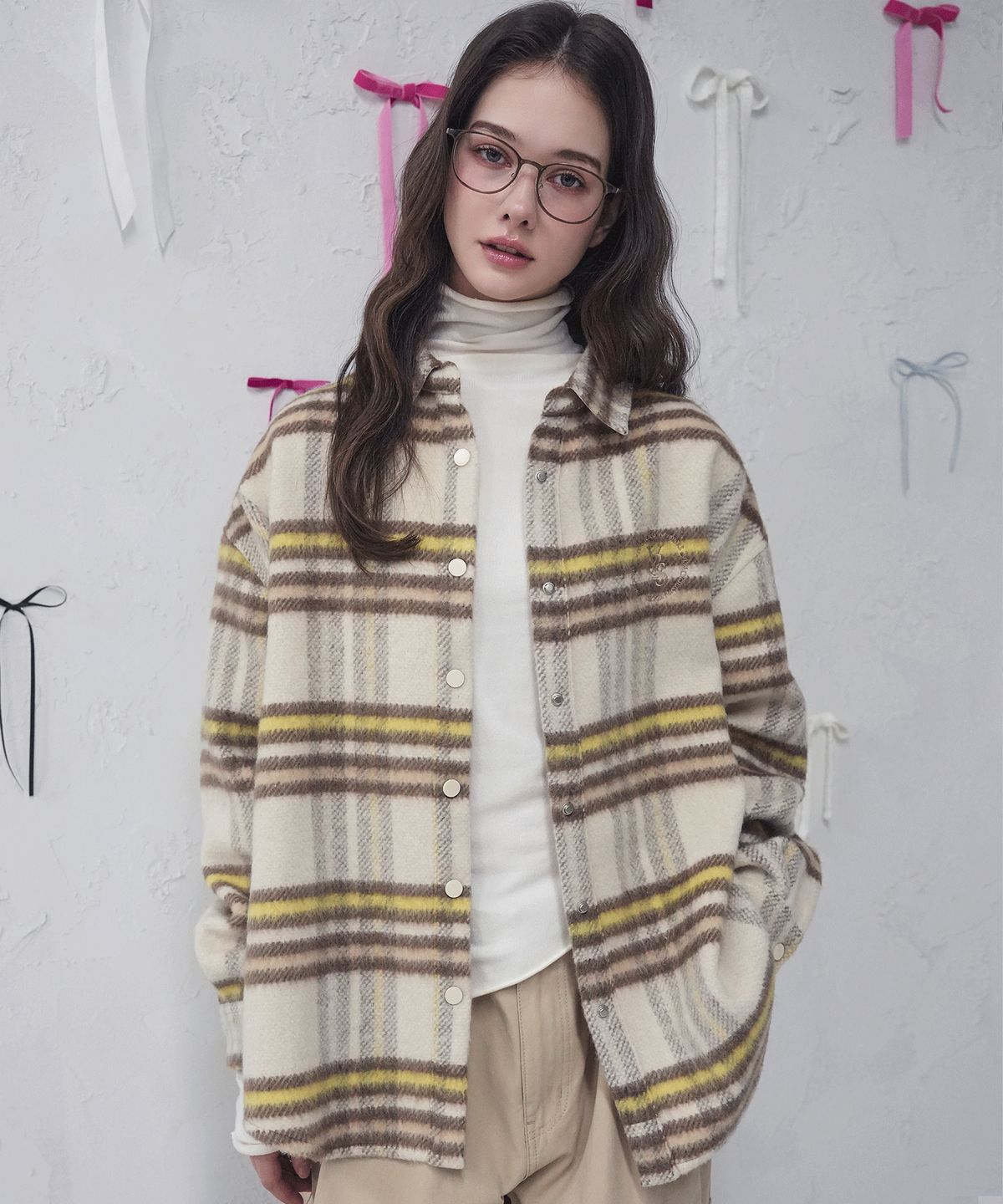 비바셔스(VIVACIOUS) Charmant Check Shirt PINK