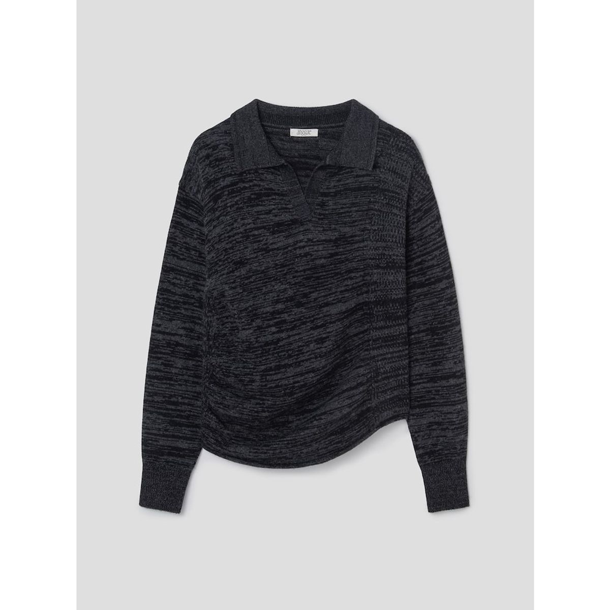 앙개(ANGGAE) Multiple Knit Polo  Dark Grey