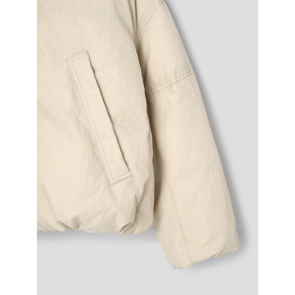 앙개(ANGGAE) Wired Collar Puffer  Ivory