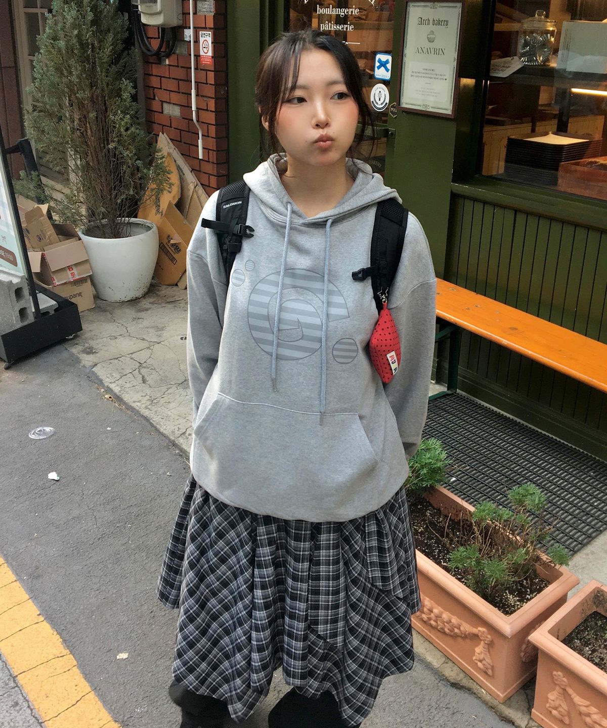 그레이버(GRAVER) [UNISEX]G SYMBOL 스트라이프 후드티_3color
