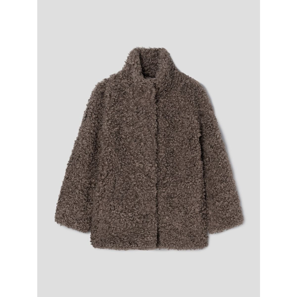 앙개(ANGGAE) Faux Fur Coat  Brown