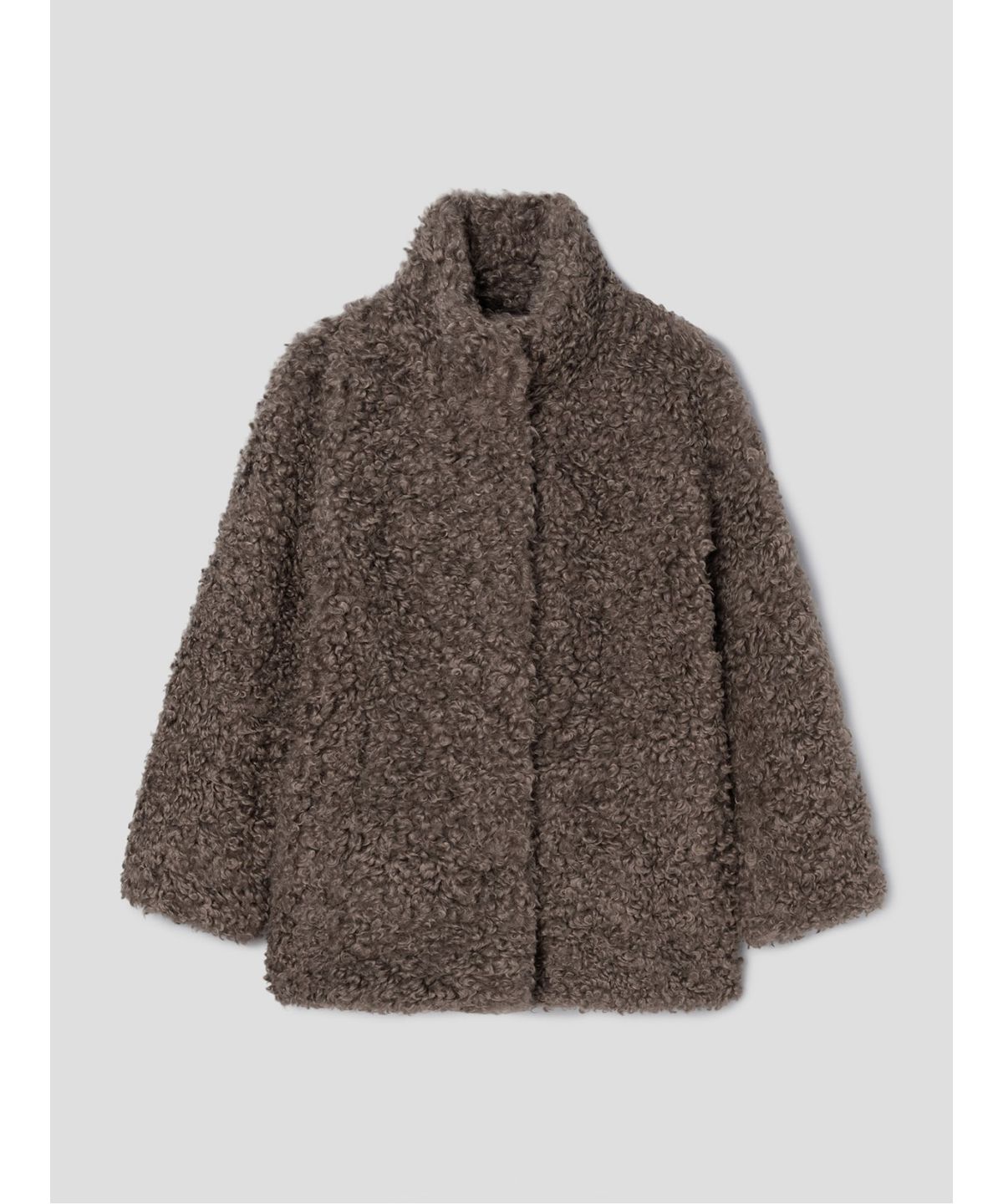 앙개(ANGGAE) Faux Fur Coat  Brown