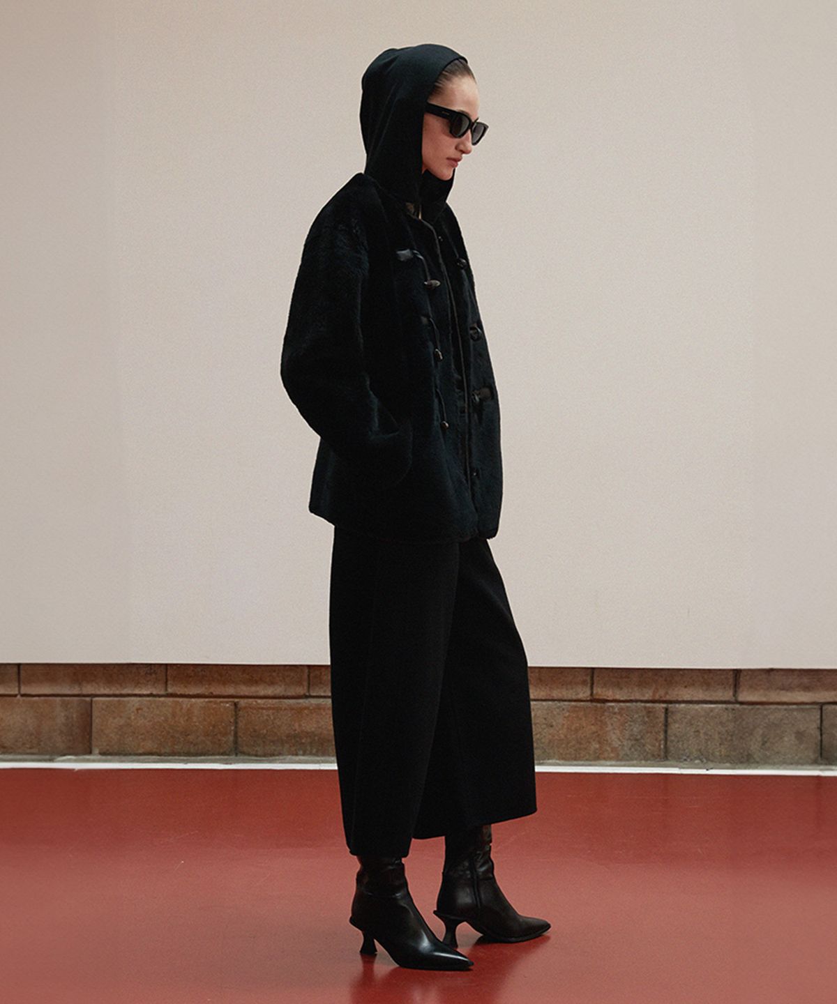 베르데마르(VERDEMAR) Reversible Toggle Shearling Coat_Black