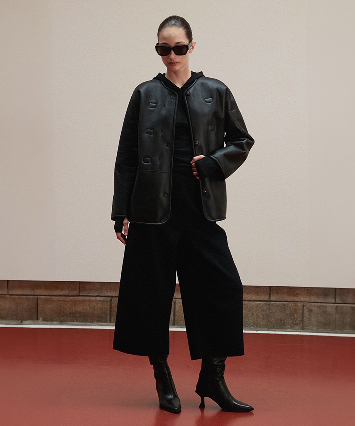 베르데마르(VERDEMAR) Reversible Toggle Shearling Coat_Black