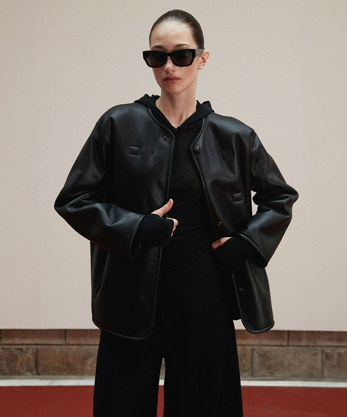 베르데마르(VERDEMAR) Reversible Toggle Shearling Coat_Black