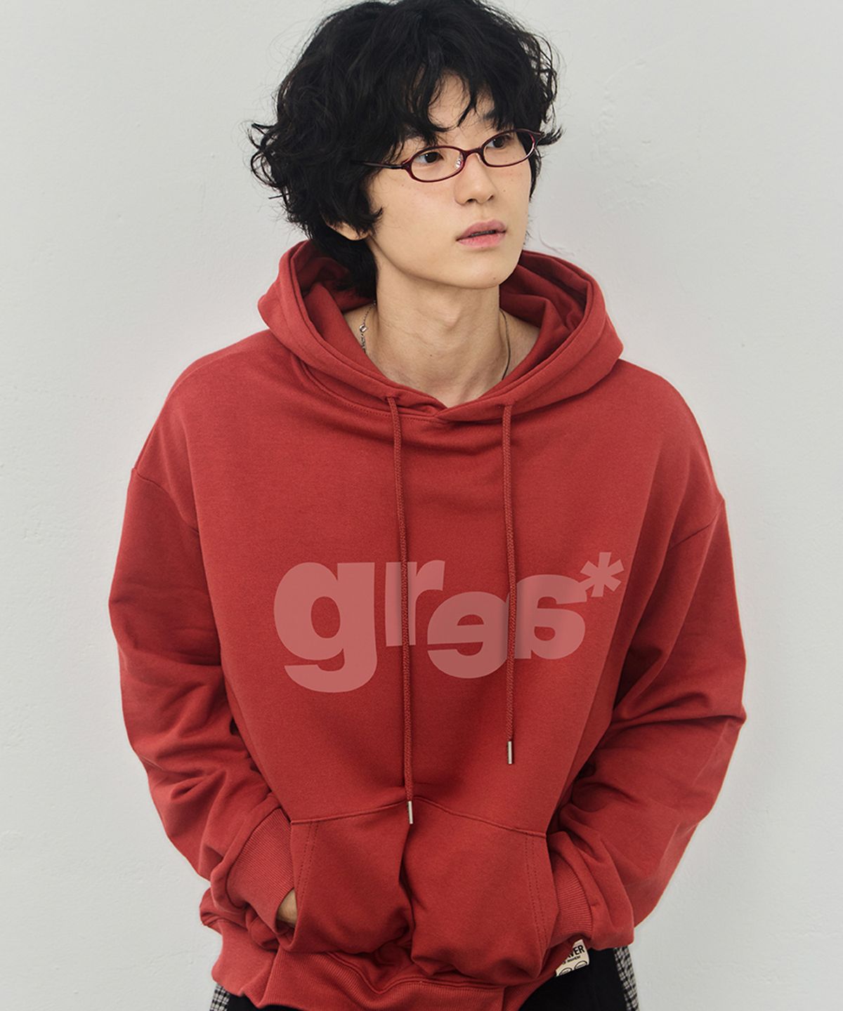 그레이버(GRAVER) [UNISEX]GRAE-S WIDE 후드티_브릭