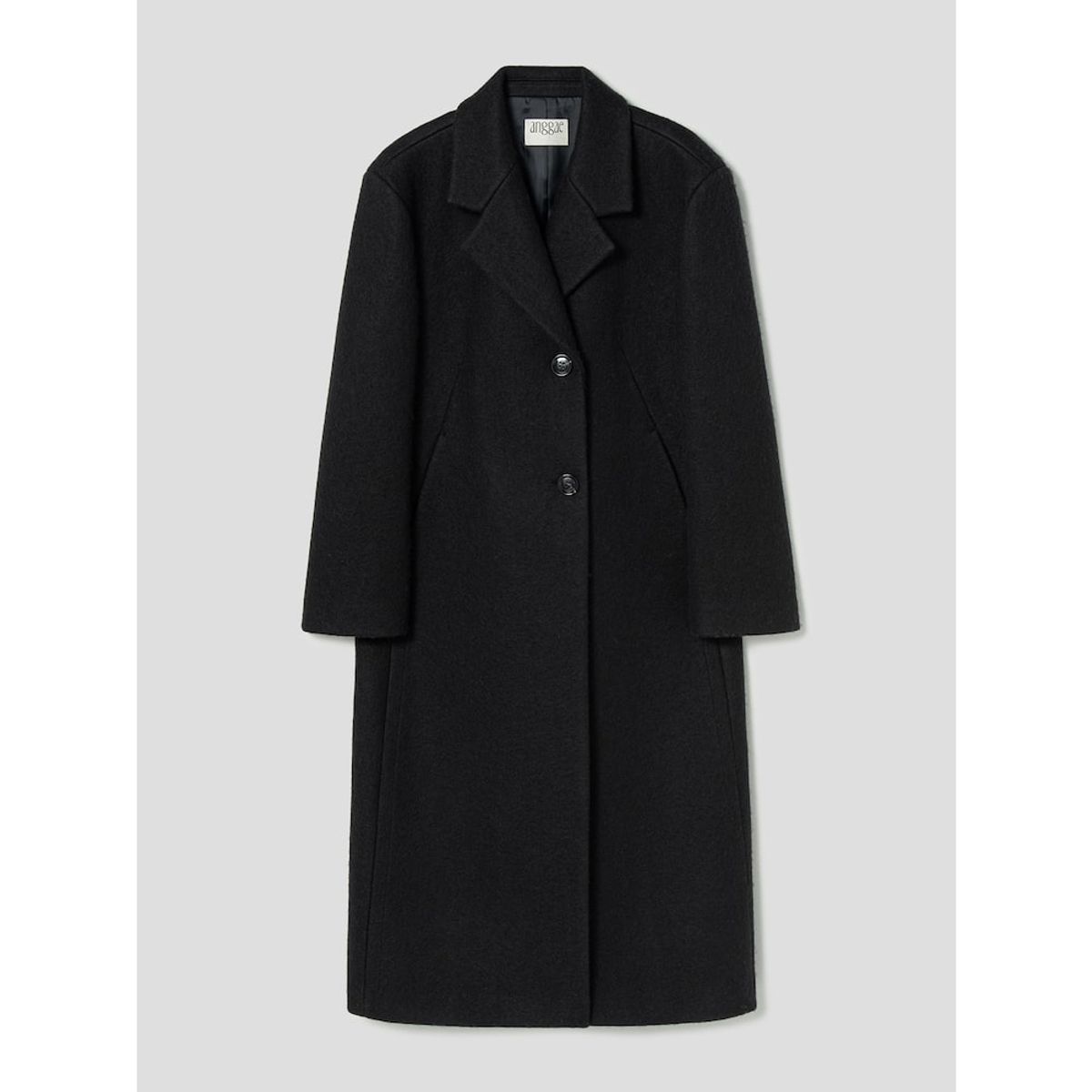 앙개(ANGGAE) Long Jacket Coat  Black