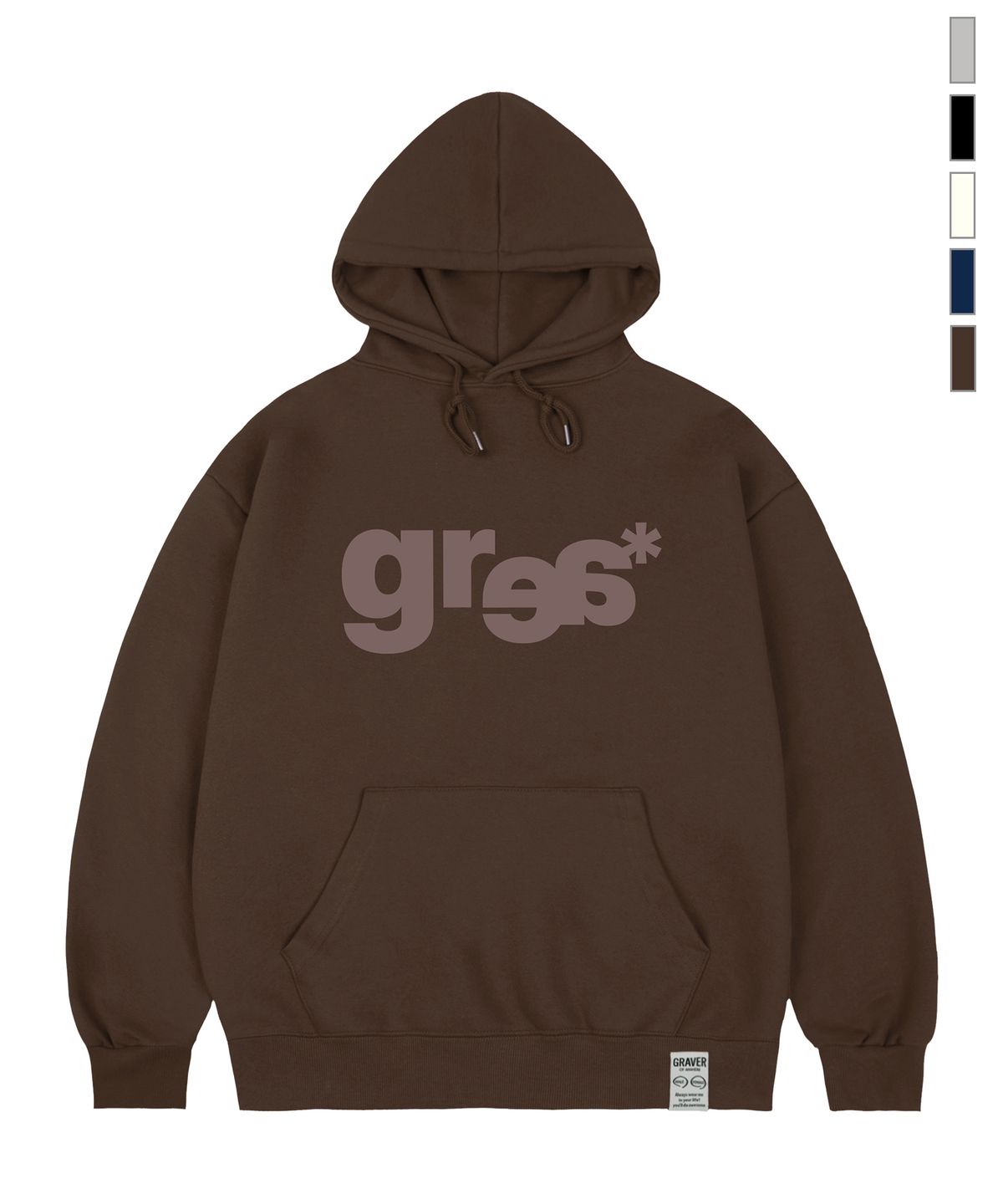 그레이버(GRAVER) [UNISEX]GRAE-S WIDE 후드티_5color