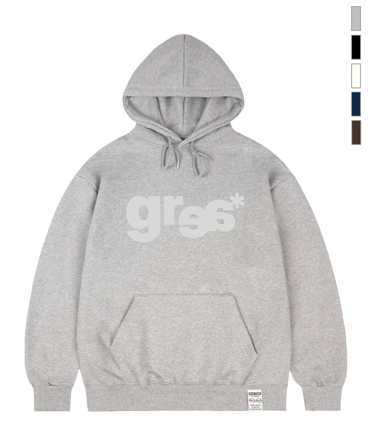 그레이버(GRAVER) [UNISEX]GRAE-S WIDE 후드티_5color