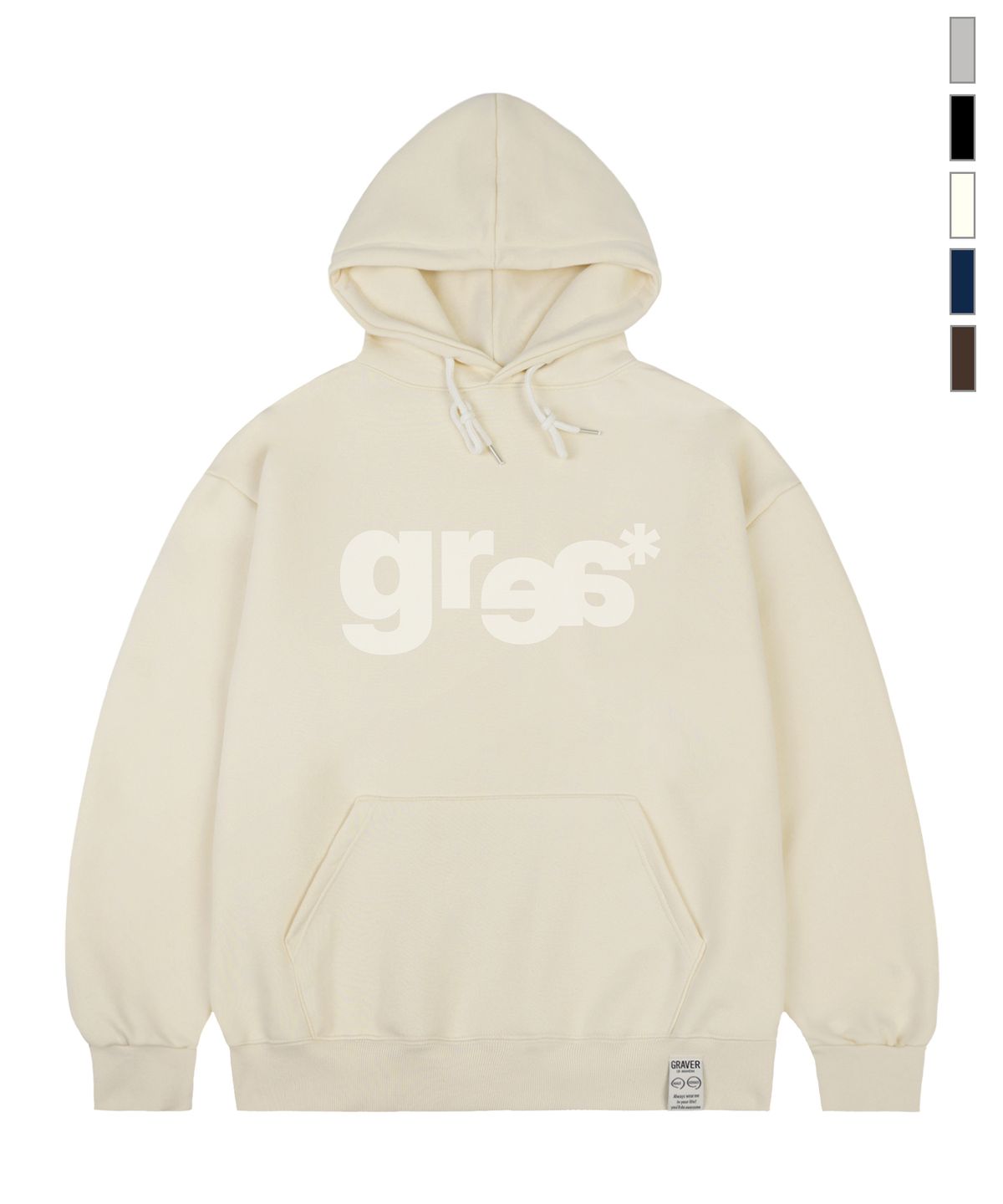 그레이버(GRAVER) [UNISEX]GRAE-S WIDE 후드티_5color