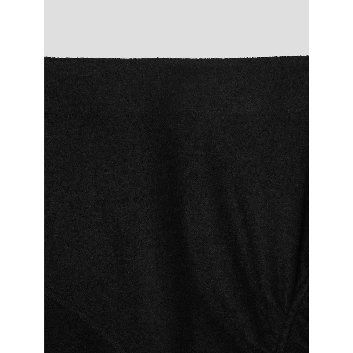 앙개(ANGGAE) Asymmetrical Shirring Skirt  Black