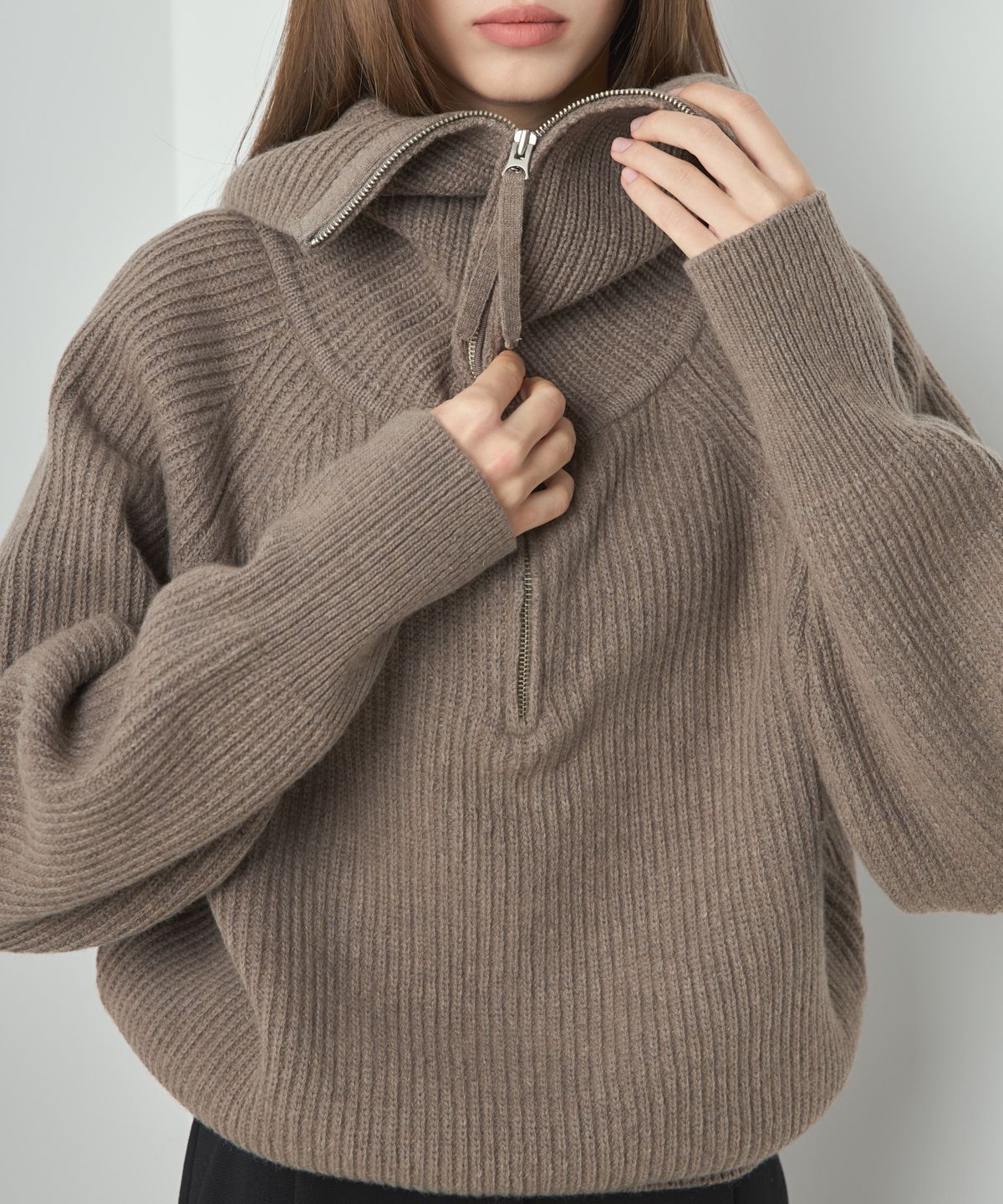 누토프(NUTOFFE) Wool Day Knit_Mocha