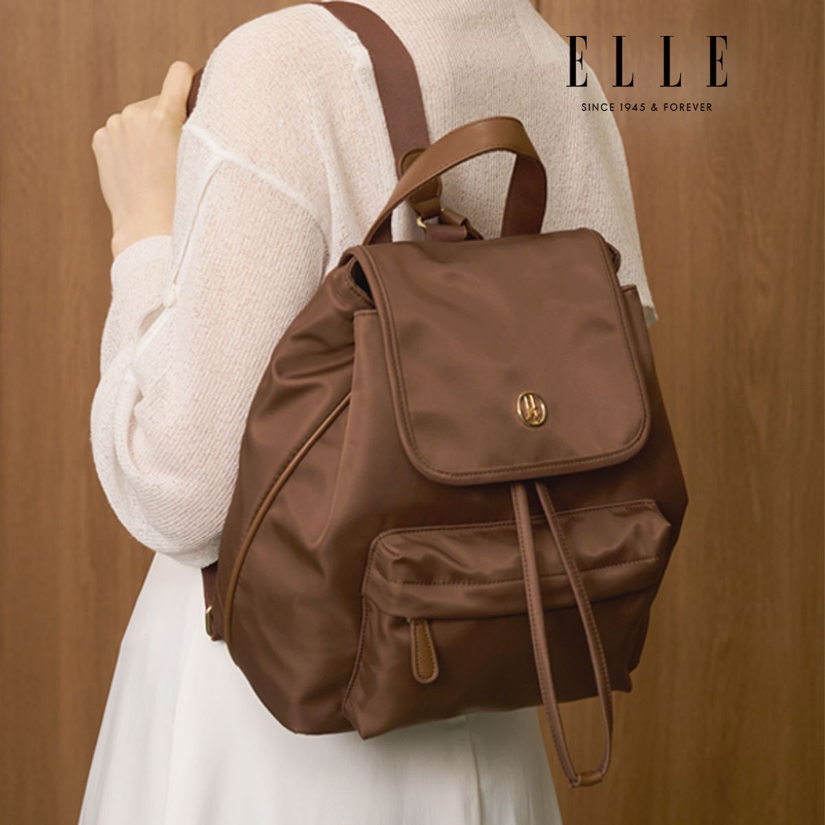 엘르(ELLE) 어반브리즈 여성 나일론 미니 백팩 캐주얼 가방 백