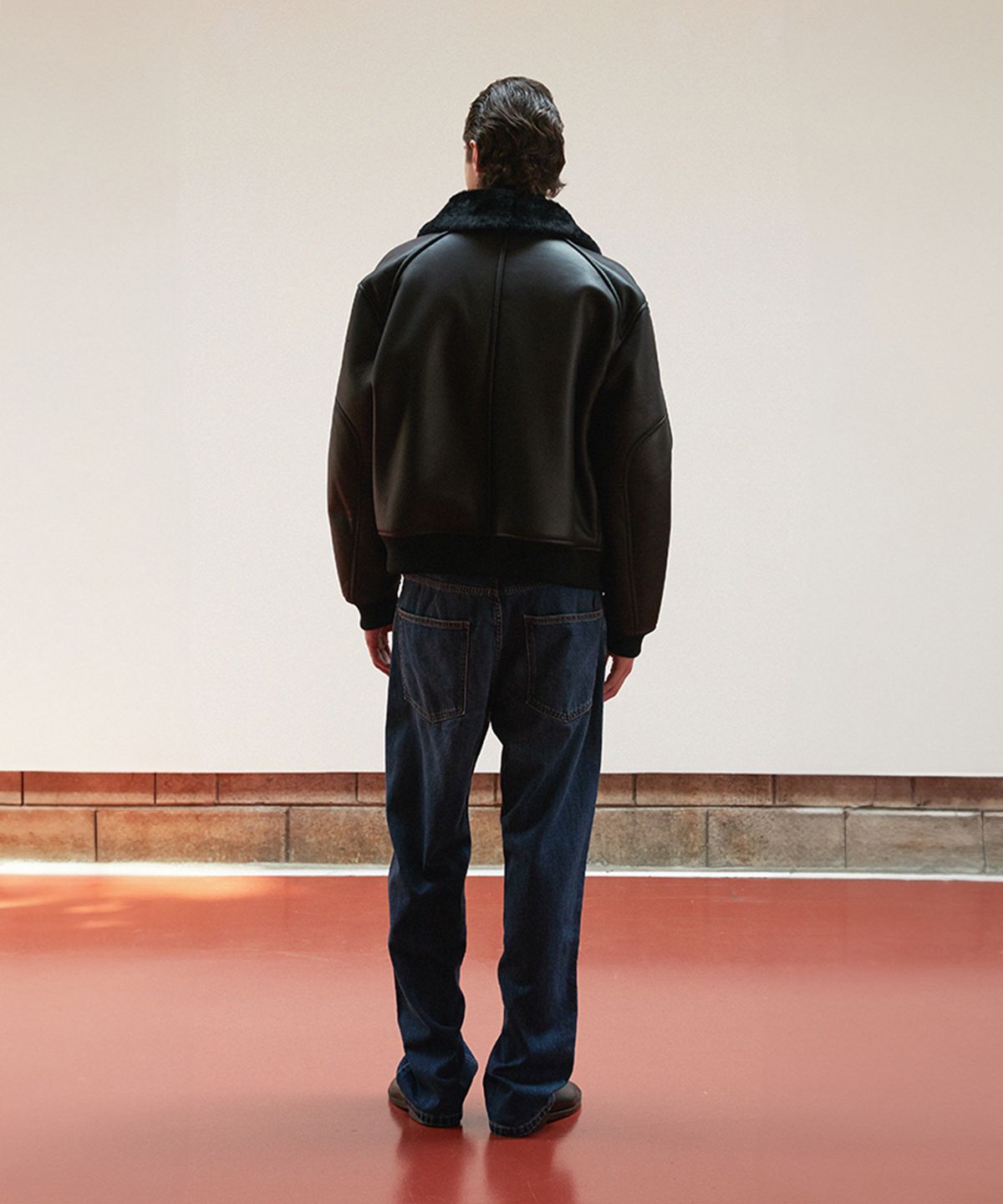 베르데마르(VERDEMAR) Minimal Shearling Bomber Jumper_Black