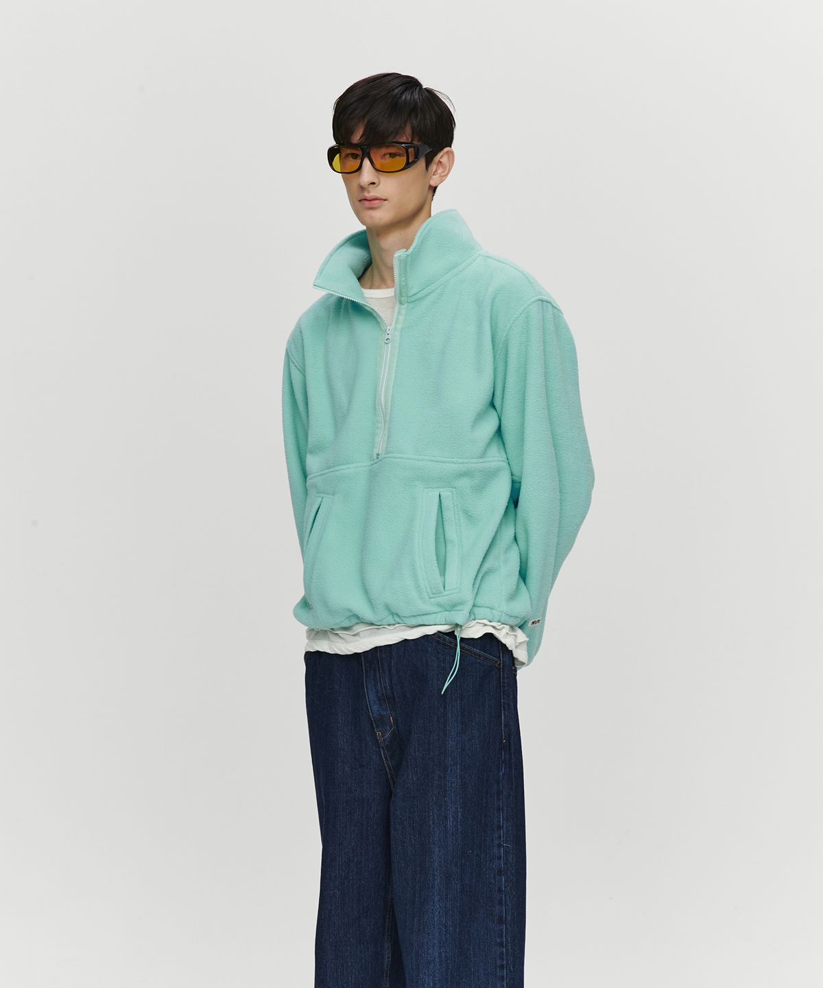 호이테(HEUTE) WILD FLEECE HALF ZIP-UP  (MINT)