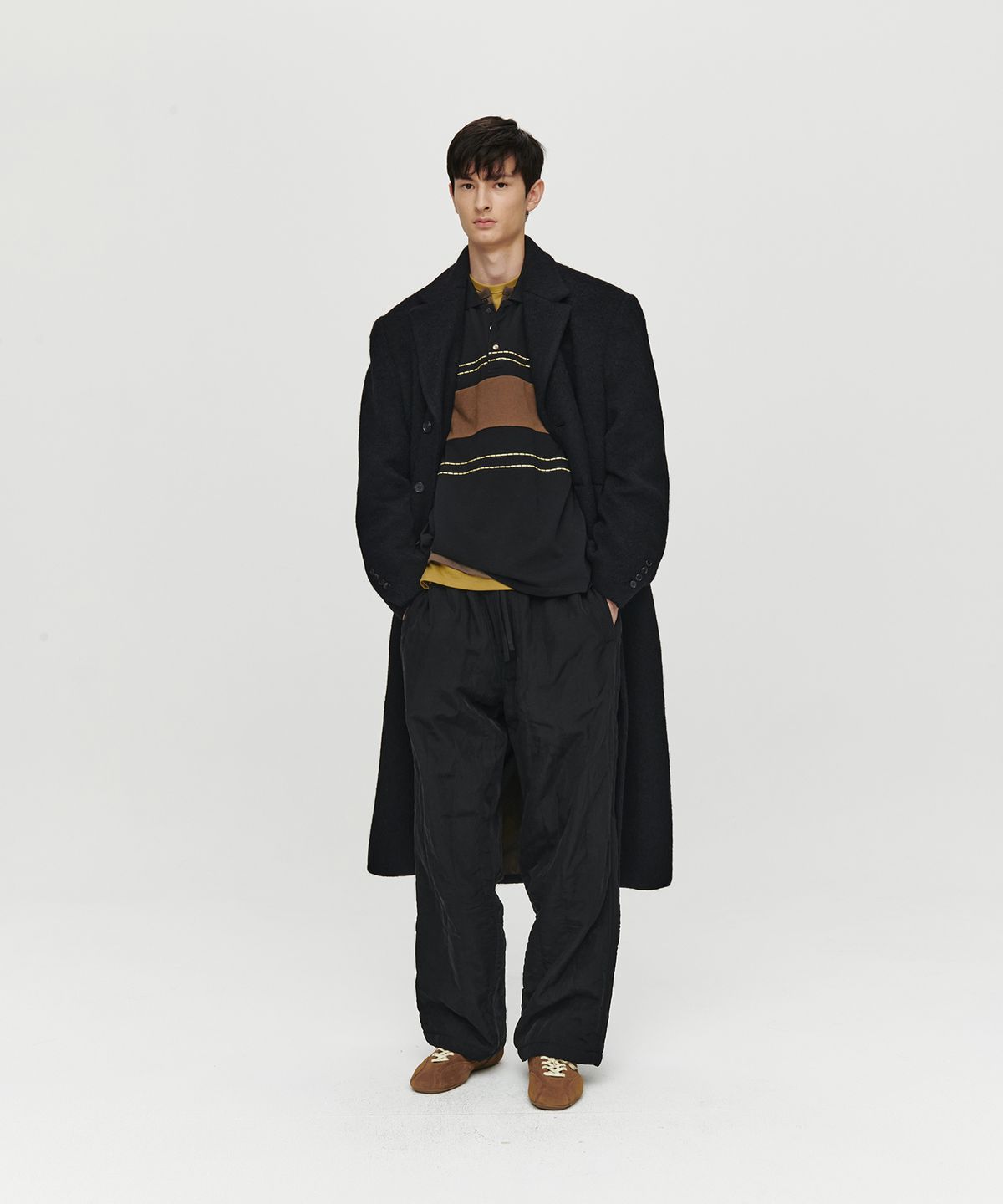 호이테(HEUTE) ALPACA LONG SINGLE COAT (BLACK)
