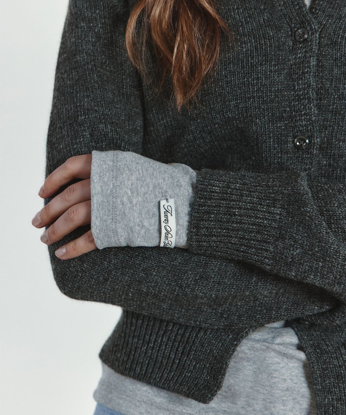 이십칠와이(27Y) 핑거홀 롱 슬리브리스 (그레이)
