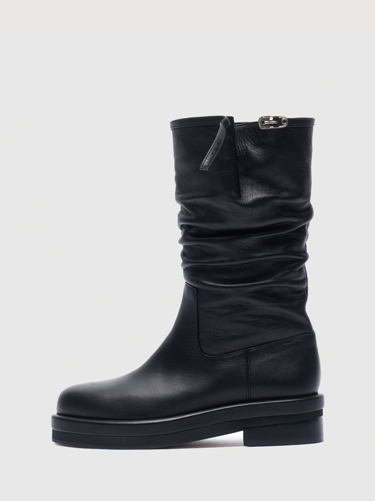 블랑토(BLANC TOE) STRAP MID BOOTS40 [F89-BLACK]