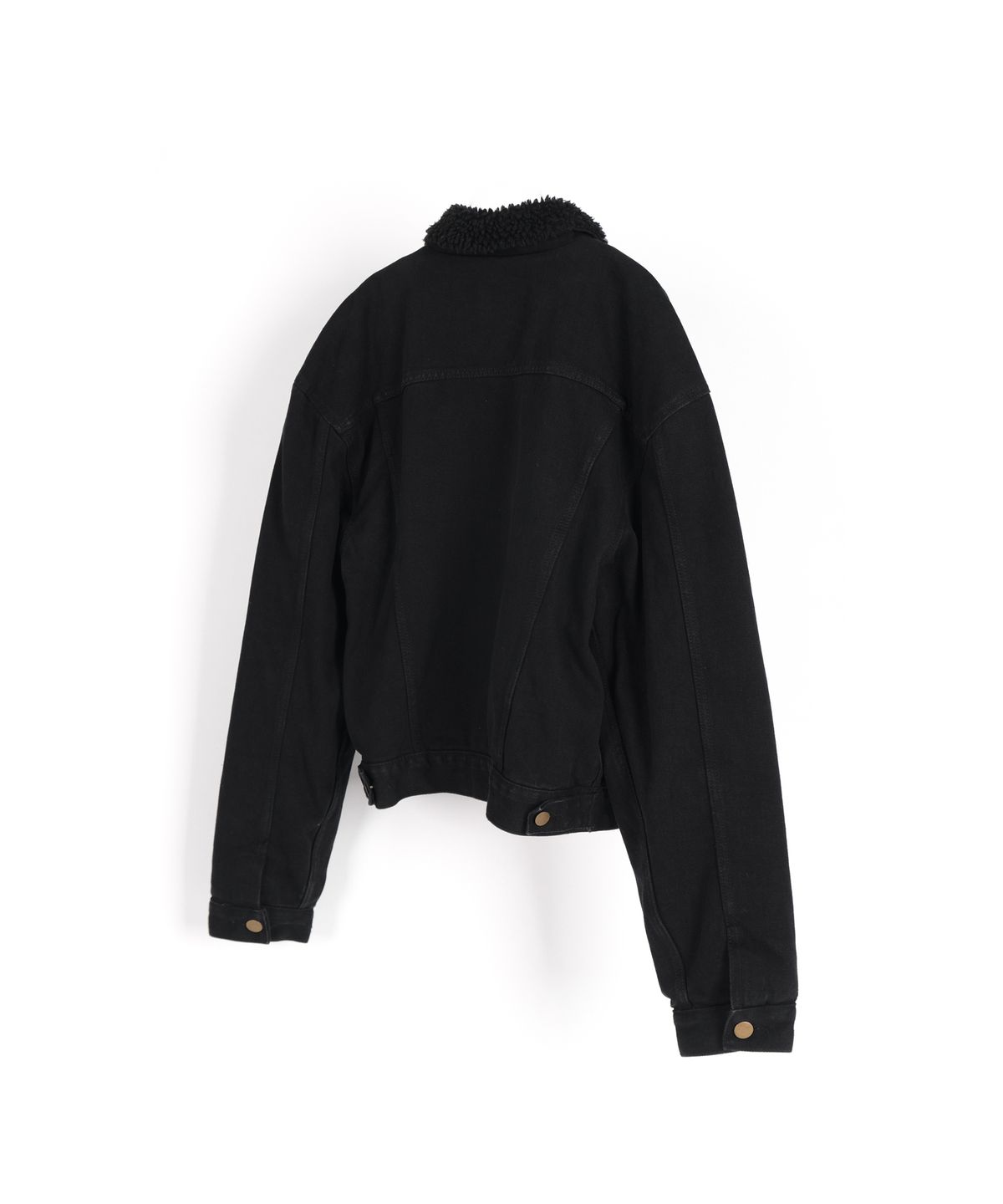 뉴치프시크디피(NEWCHEAPCHICDP) fleece heavy denim trucker jacket
