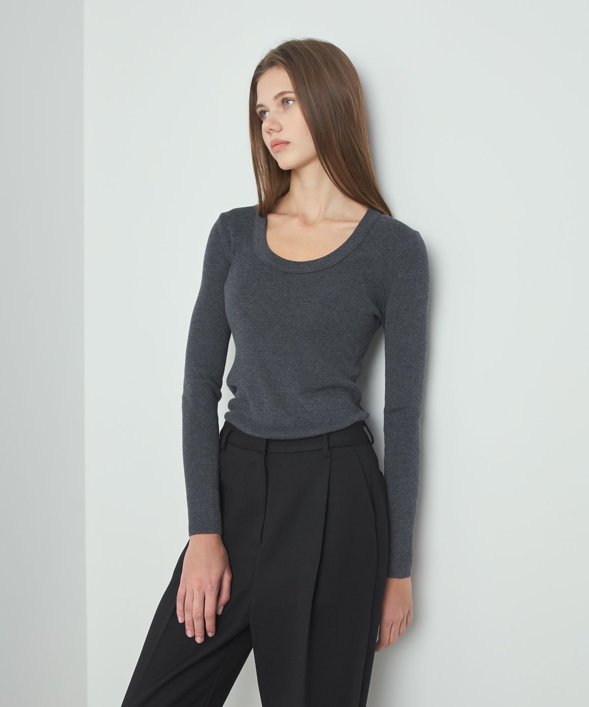 누토프(NUTOFFE) Basic Knit_Charcoal
