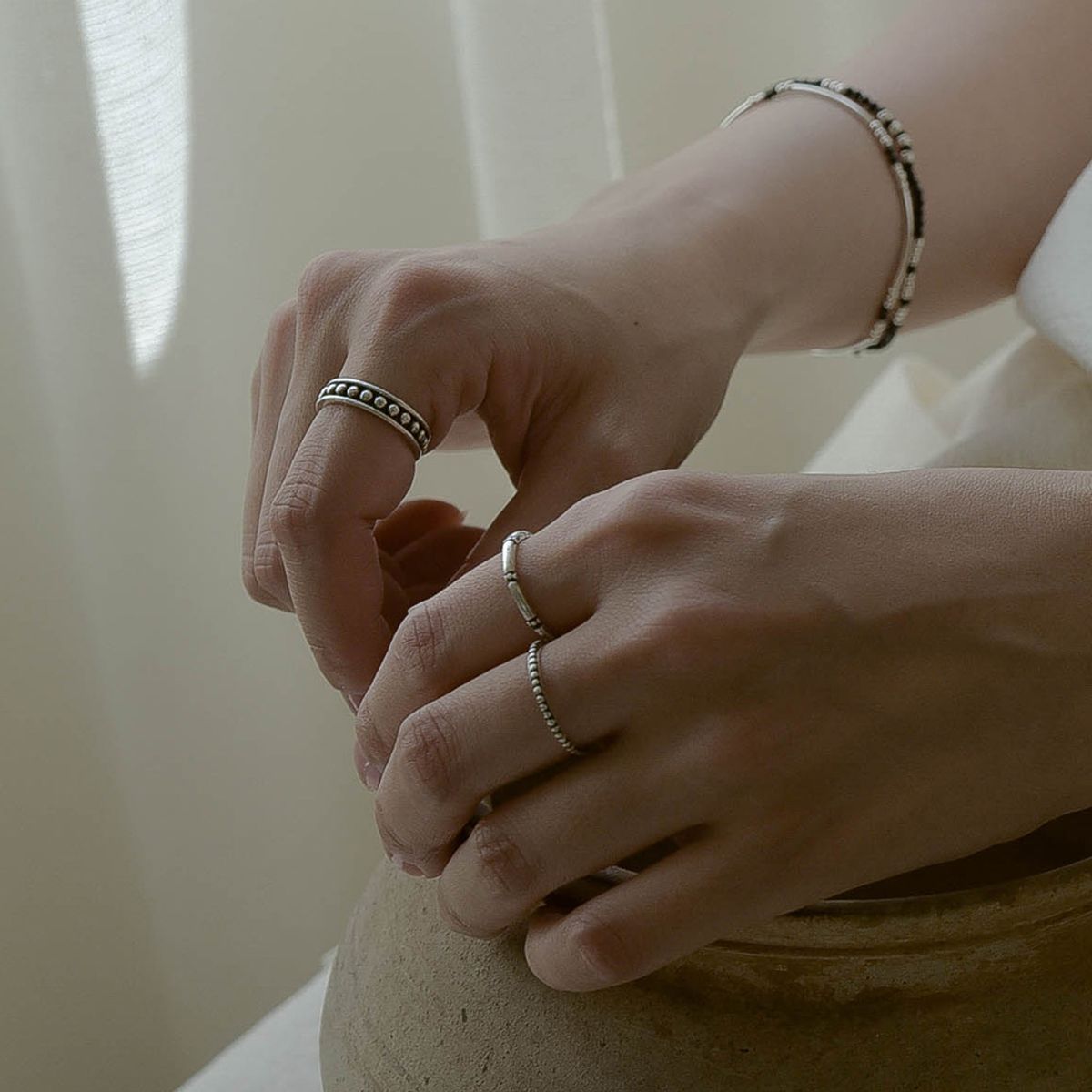 레트로핑거(RETROFINGER) silver925 Black Dome #SR91