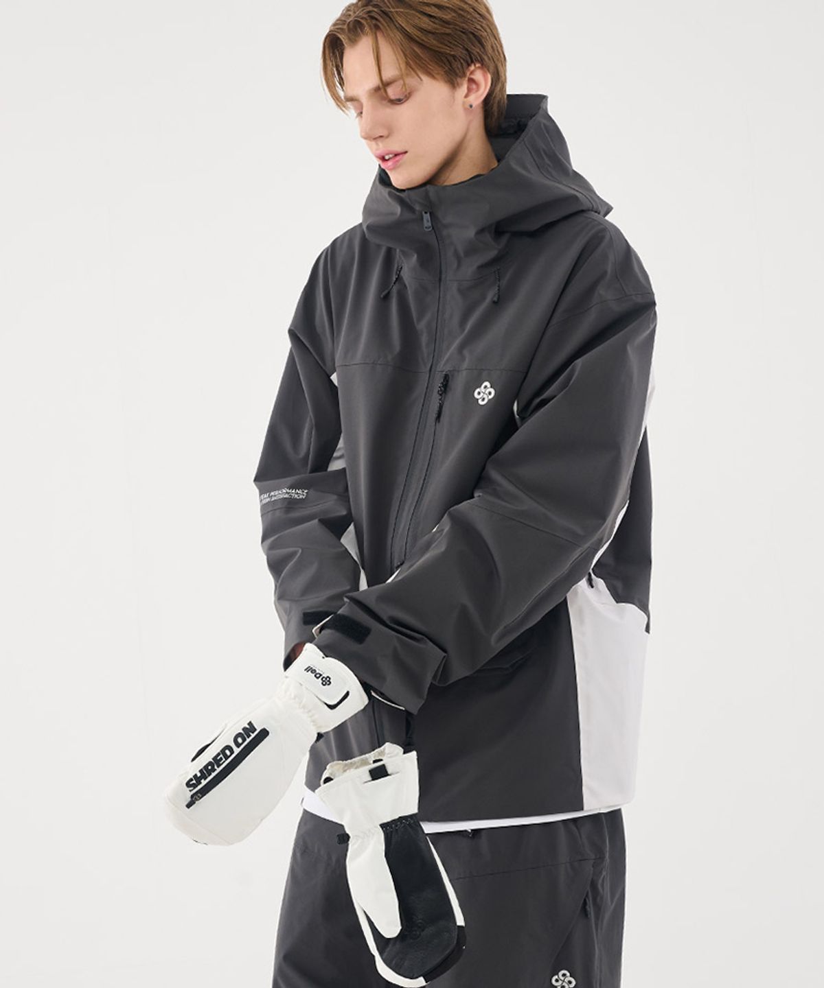 돌아우터웨어(DOLL OUTERWEAR) [보호대 내장] 2526 슈레드 온 레더 장갑 WHITE 남녀공용