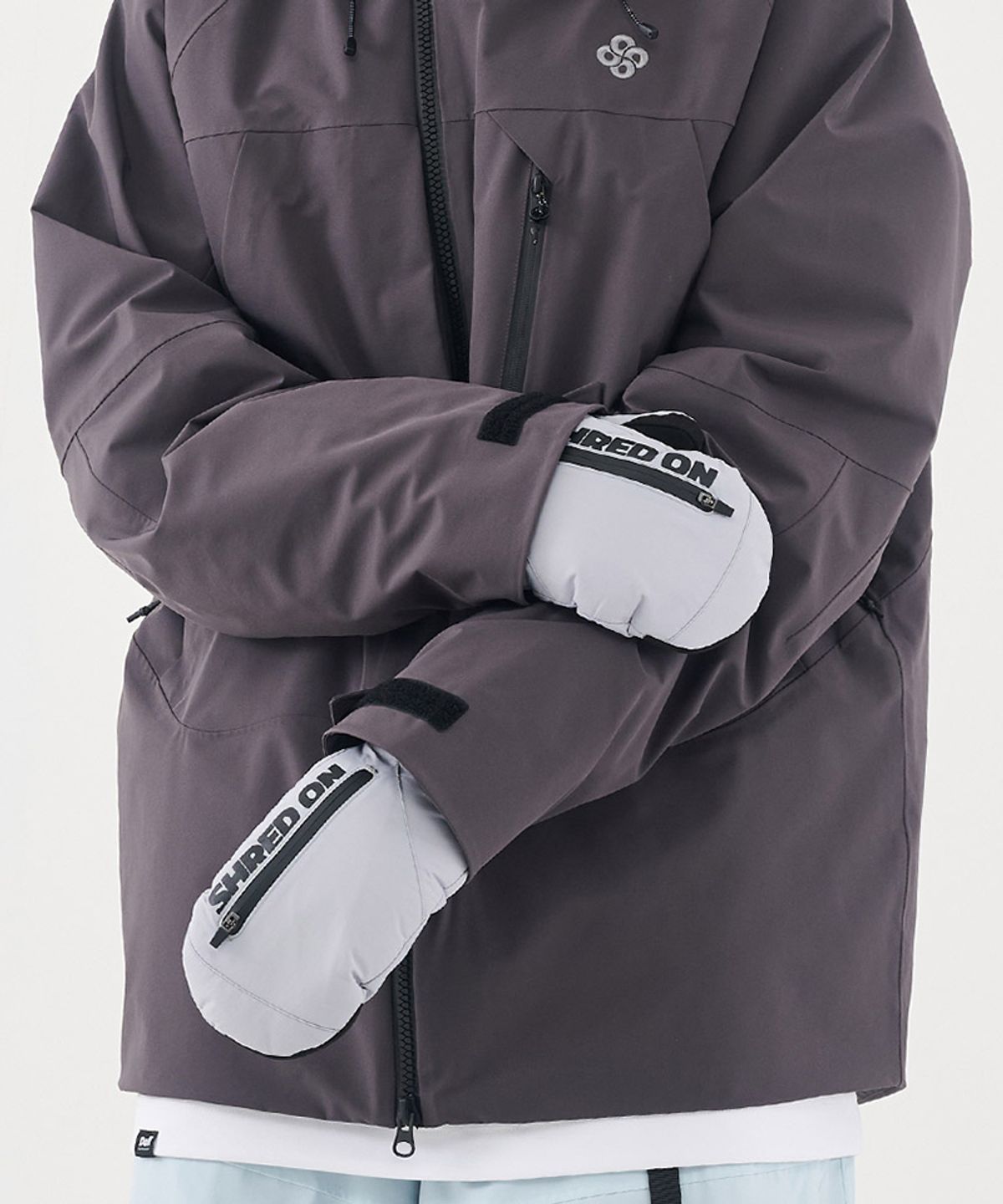 돌아우터웨어(DOLL OUTERWEAR) [보호대 내장] 2526 슈레드 온 레더 장갑 GRAY 남녀공용