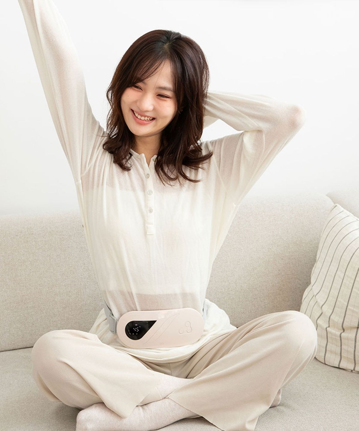 오아(OA) 히트워머 휴대용 무선 온열 복부 허리 찜질기
