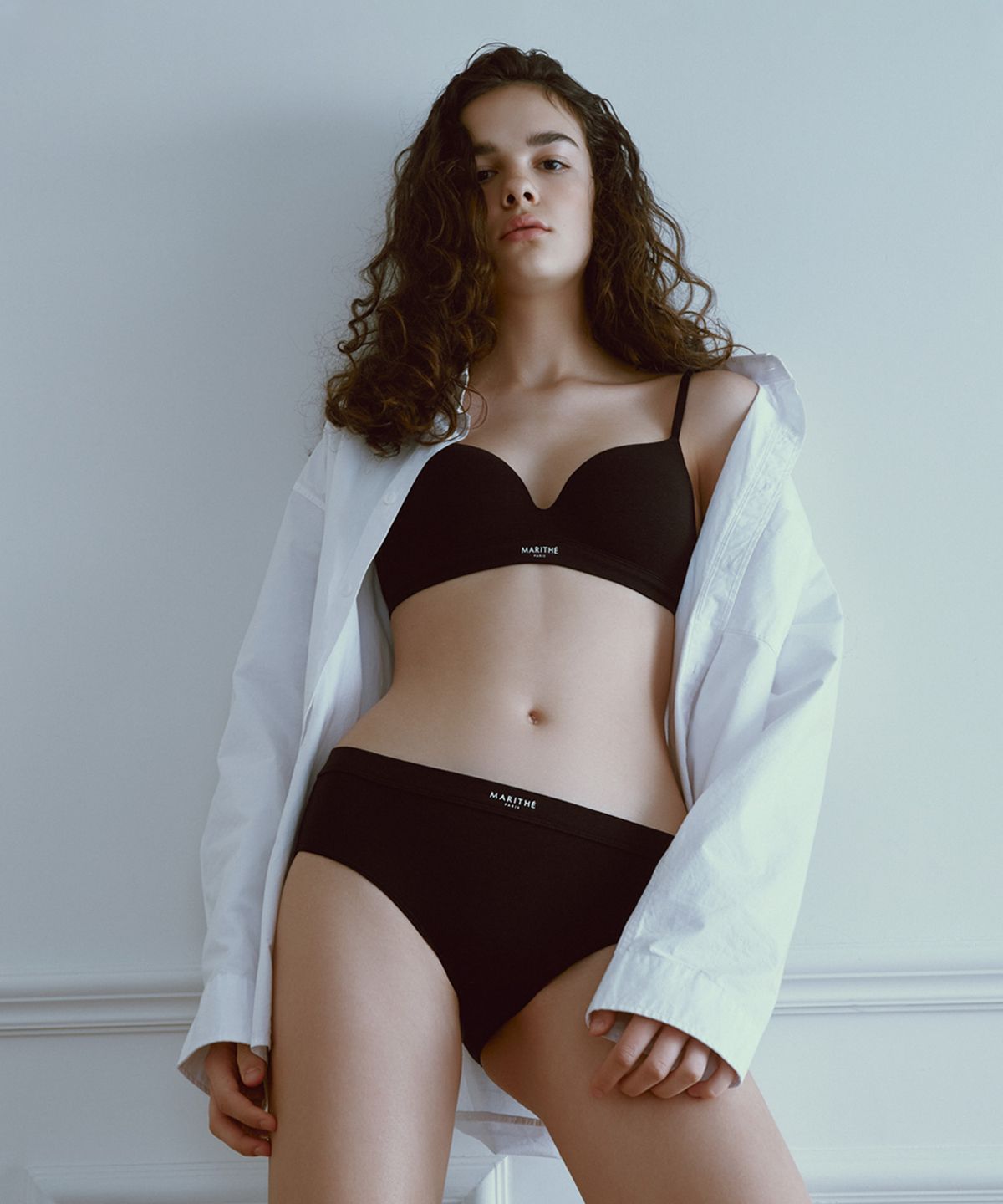 마리떼 프랑소와 저버(MARITHÉ + FRANҪOIS GIRBAUD) UNDERWEAR W BASIC LOGO BRA black