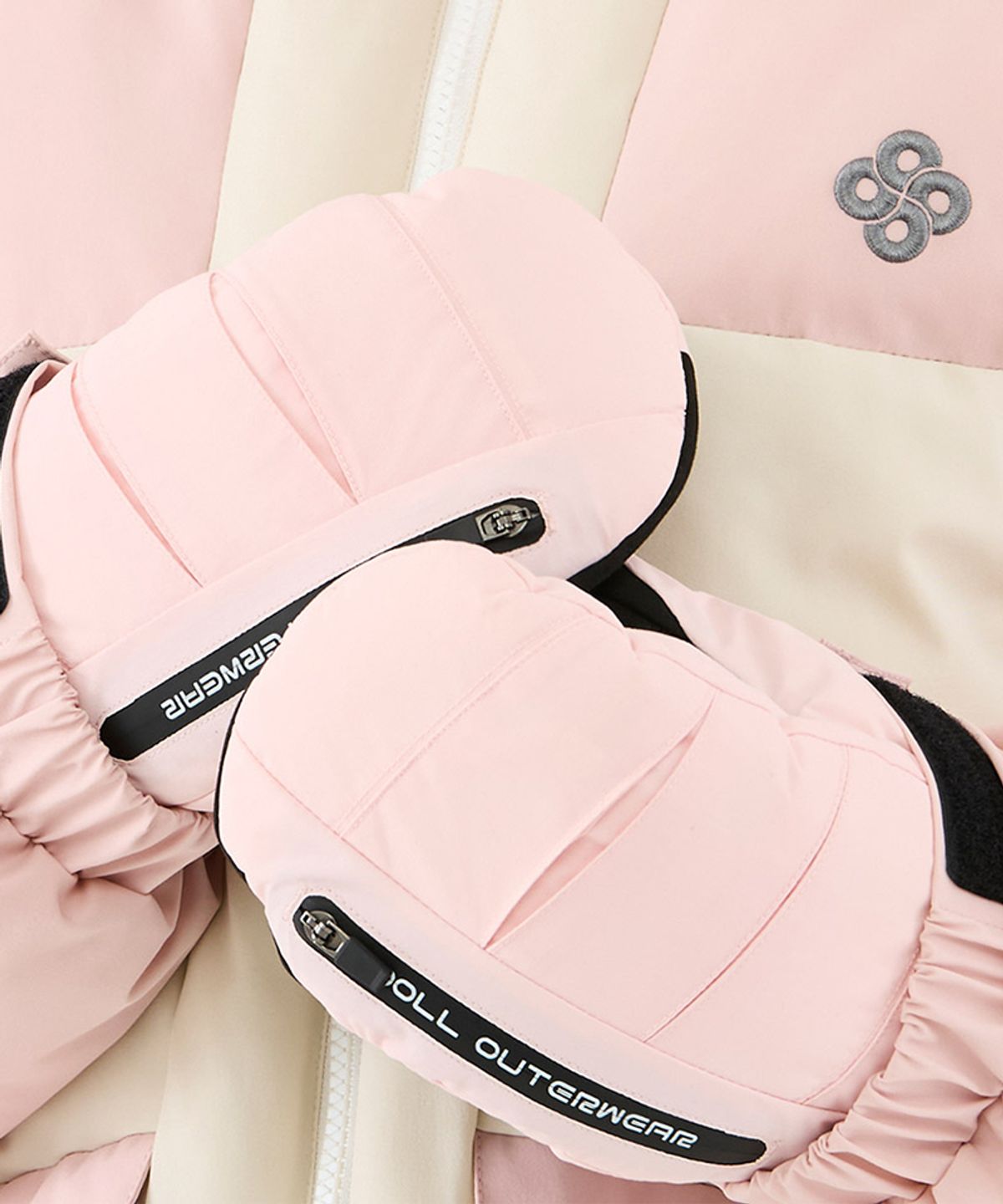 돌아우터웨어(DOLL OUTERWEAR) 2526 플로우 라인 레더 장갑 BABY PINK 남녀공용